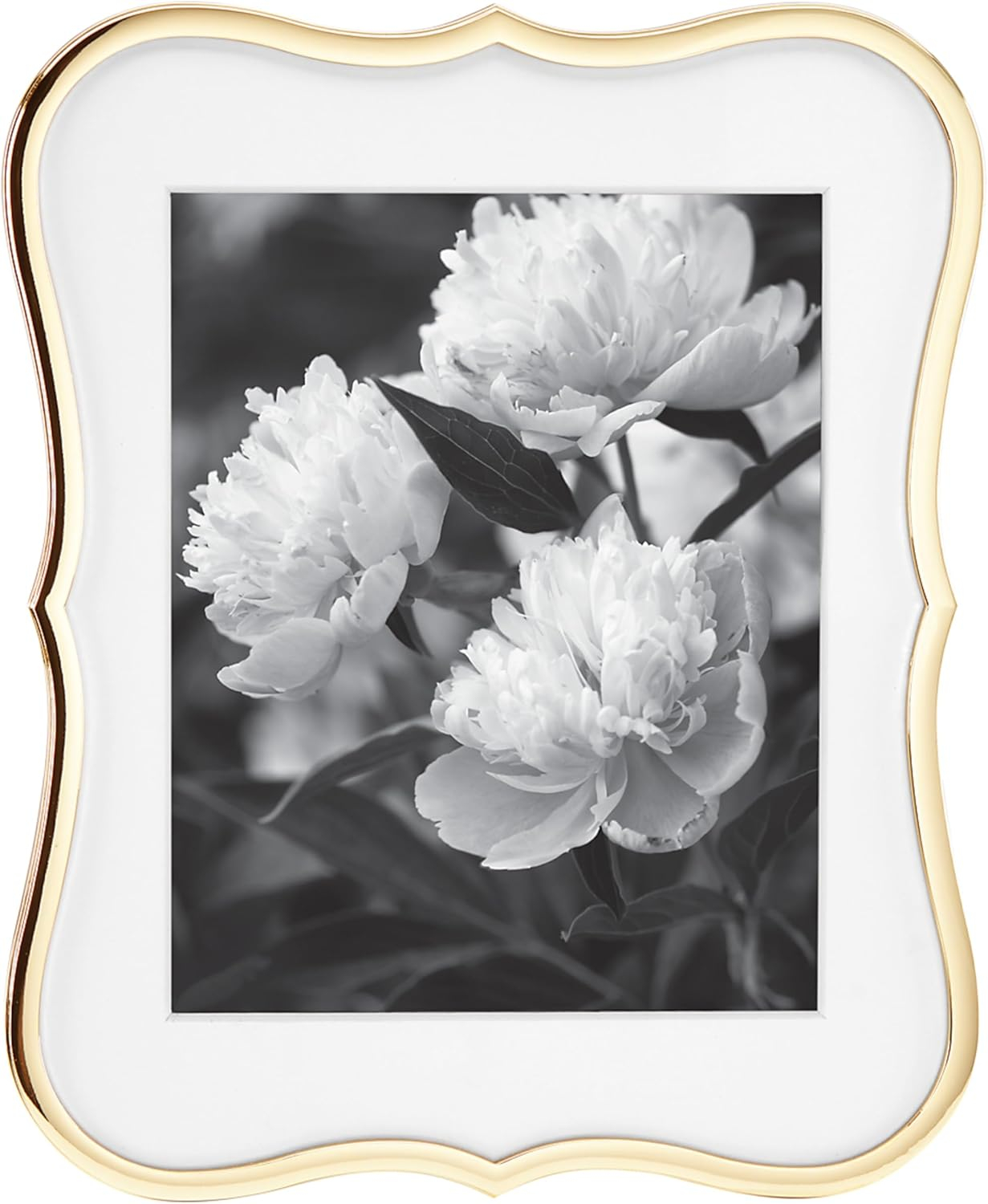Elegant Gold-Plated 8x10 Tabletop Picture Frame with White Matte