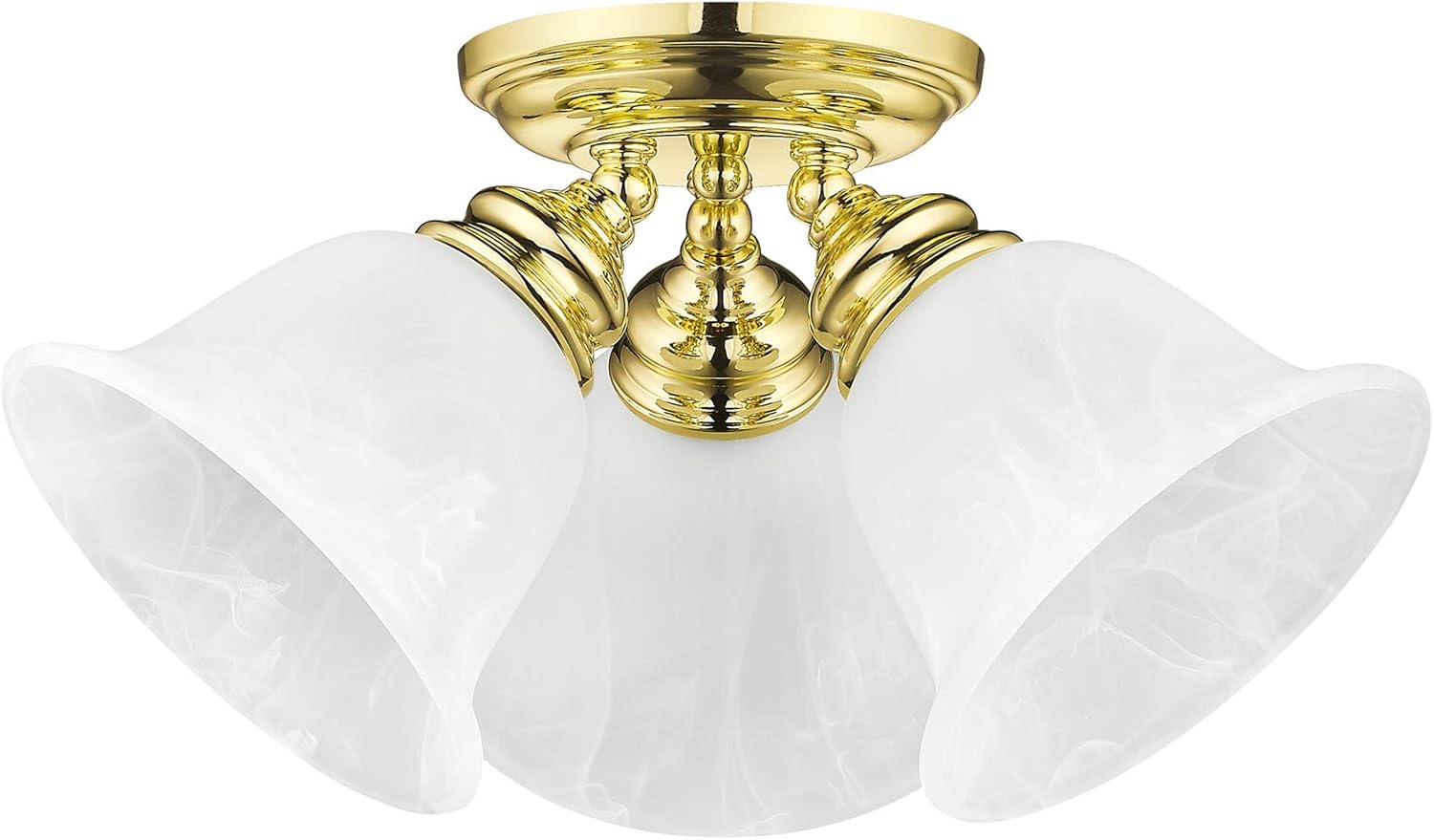 Livex Lighting Essex Ceiling Mount in Polished Brass