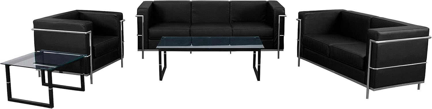 Flash Furniture HERCULES Regal Series Contemporary Melrose White LeatherSoft Sofa with Encasing Frame