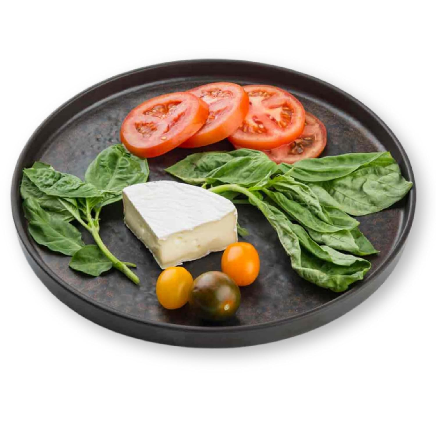 10.75" Round Brown Melamine Dinnerware Tray