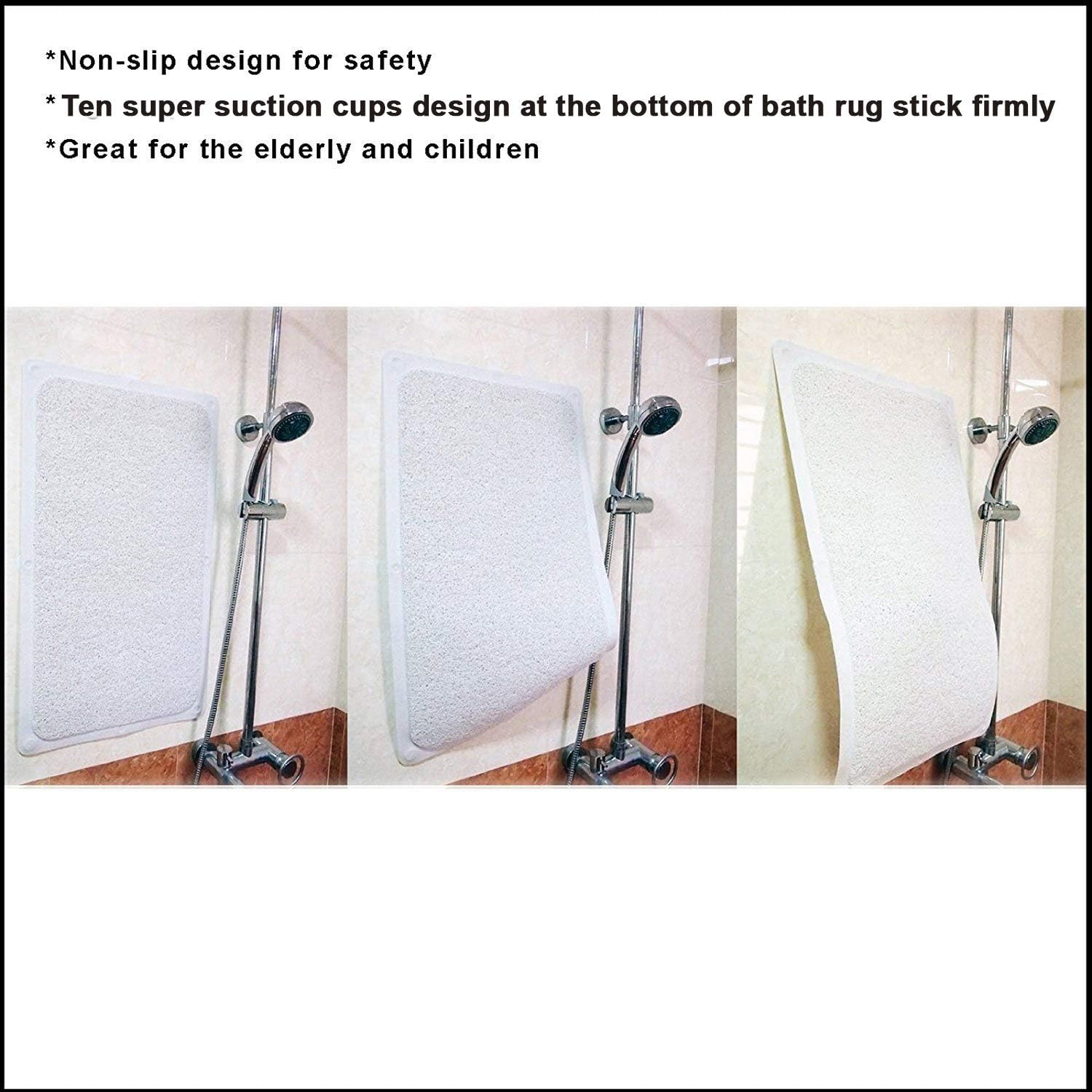 HUJI  Slip-Resistant Loofah Shower Mat