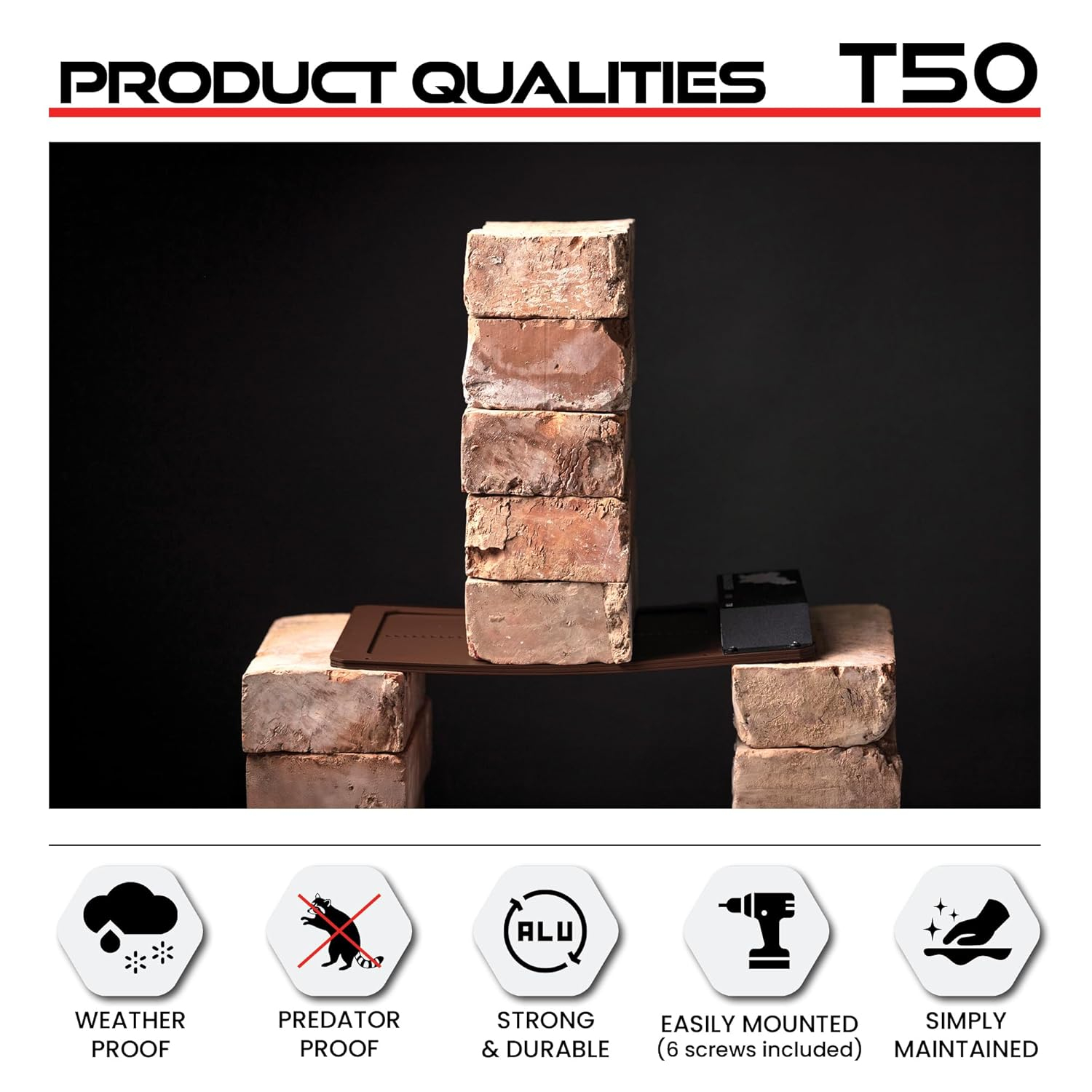 RUN-CHICKEN Door T50 – Automatic Chicken Coop Door Opener, Battery Powered & Weatherproof Aluminum, Smart App & Timer Control, Predator Proof, Easy Install, Reliable All-Season Performance (Brown)