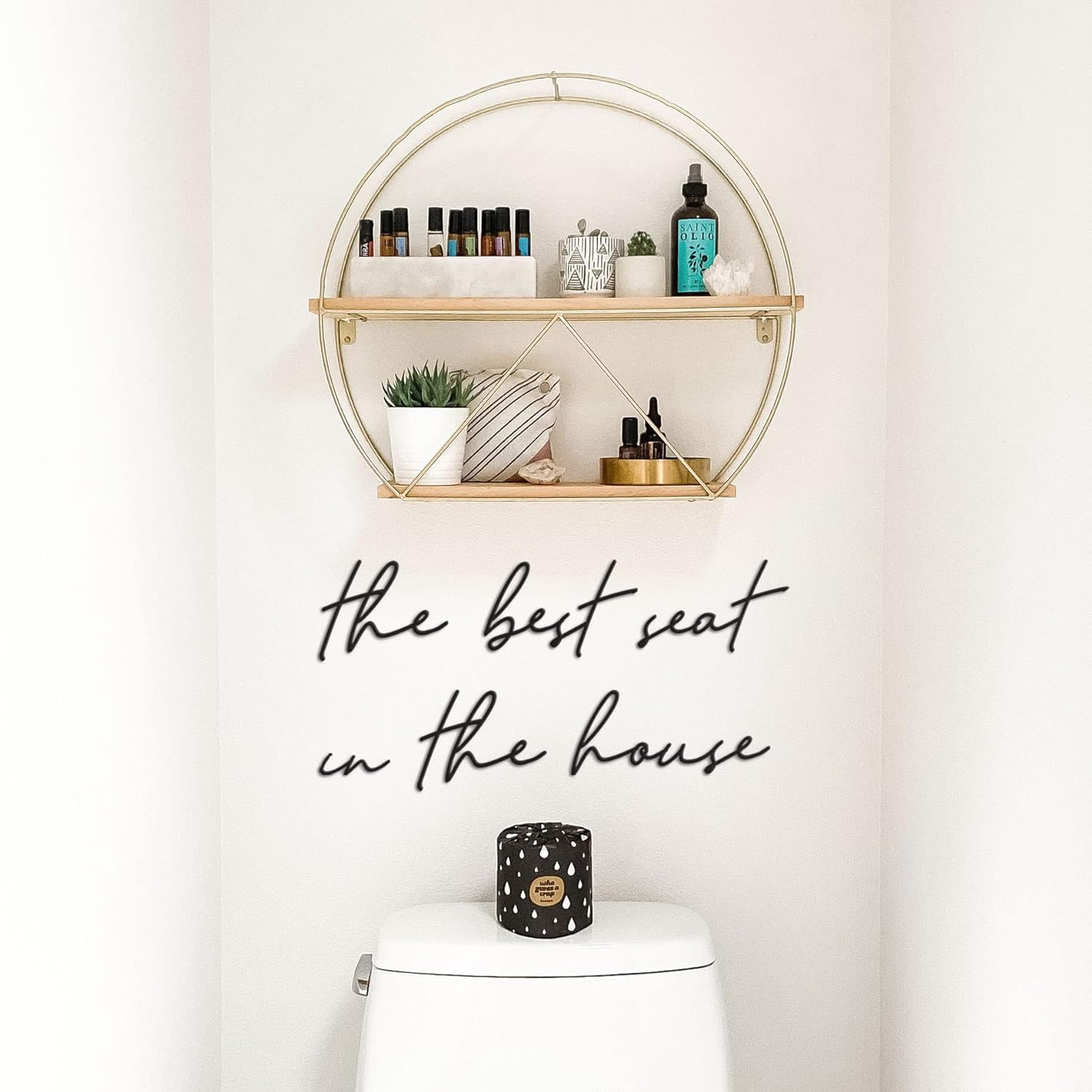 Vivegate The Best Seat In The House Bathroom Metal Wall Decor - 16"X16" Black Modern Please Seat Yourself Metal bathroom sign For Hanging Home Please Seat Yourself Wall Décor (BESTSEAT)