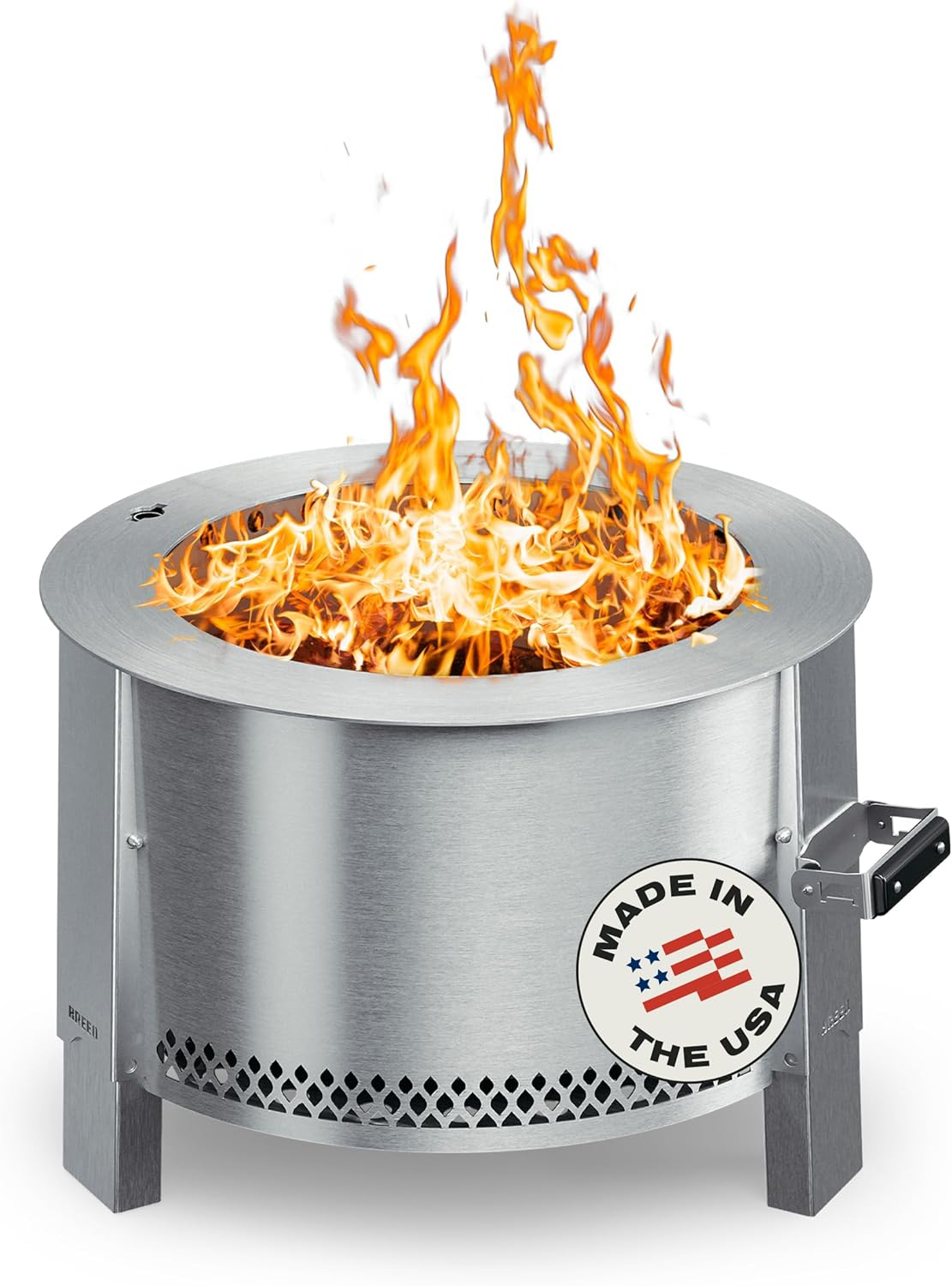 Breeo Multi-Fuel Stainless Steel Fire Pit Portable wih Smokeless Weather Resistant