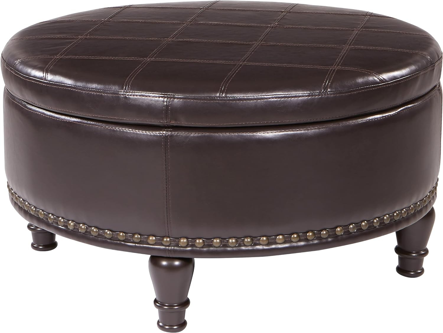 INSPIRED by Bassett Augusta Storage Ottoman-Color:Espresso