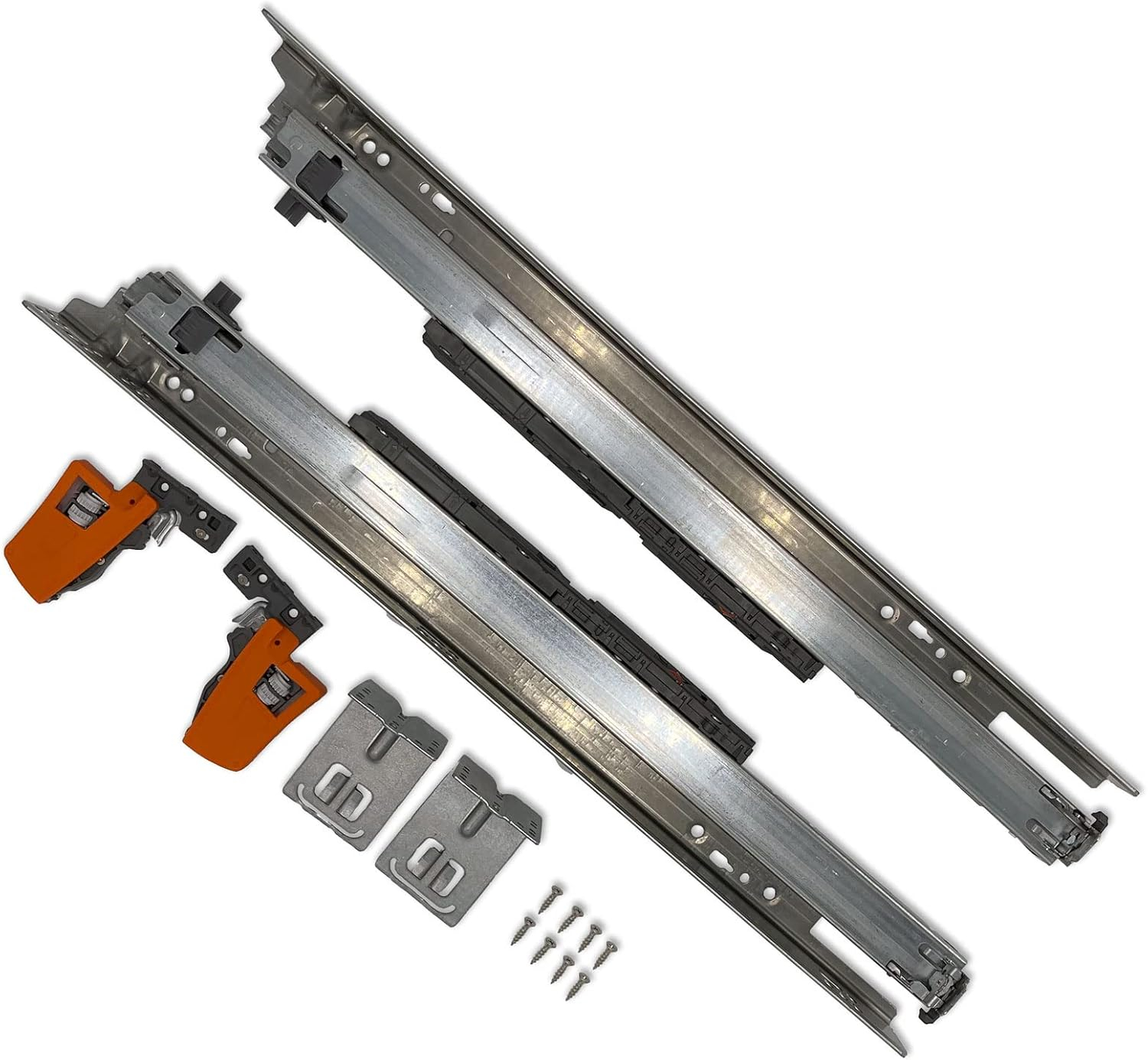 Blum 21" MOVENTO 763H Full Extension Blumotion Soft-Close Undermount Slides 763H5330S, With Locking Devices, Back Brackets, and Screws
