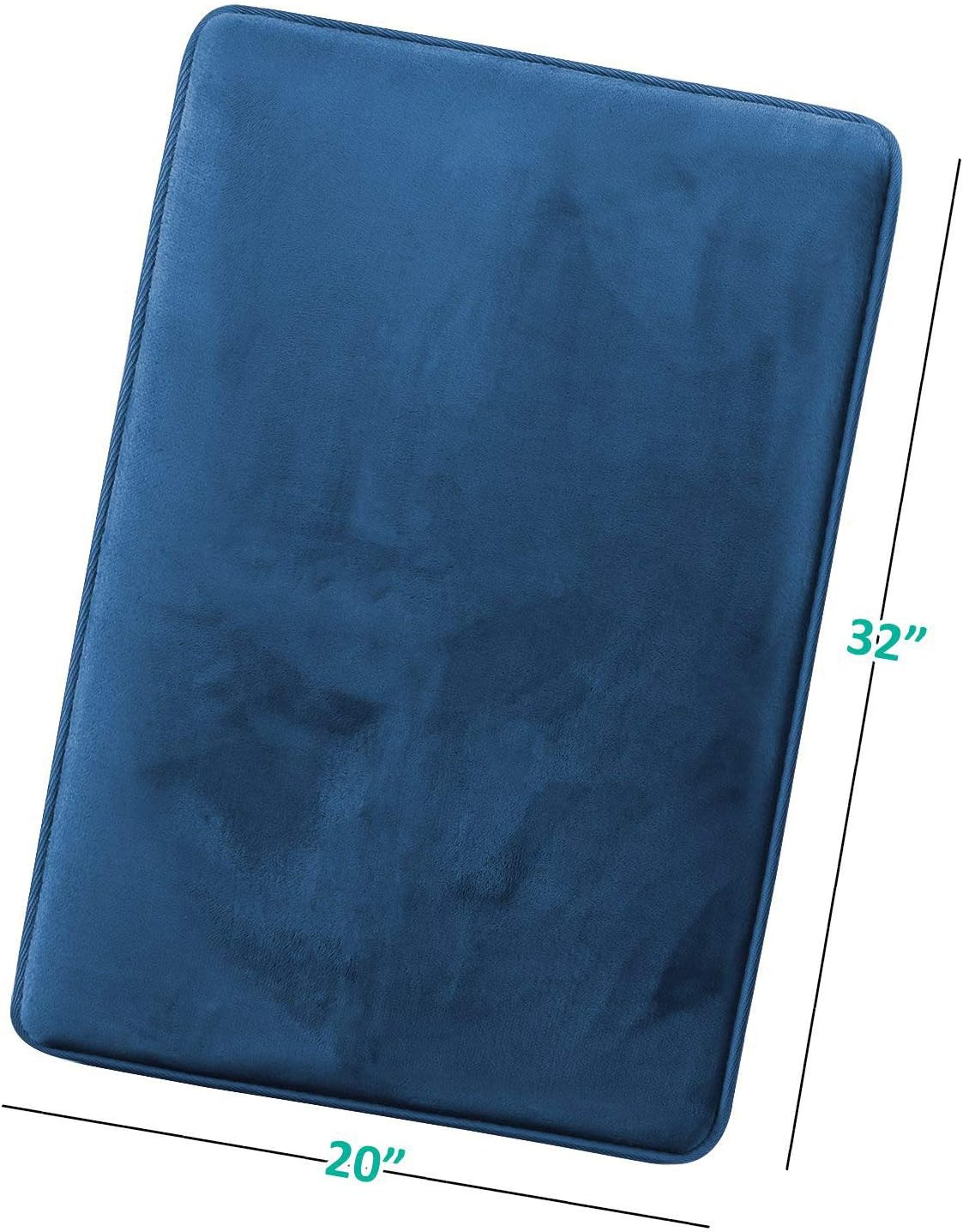 Clara Clark Bathroom Rugs, Ultra Soft Plush Bath Mat for Bathroom, Non-Slip, Velvet Memory Foam Bath Rugs, 20 x 32, Solid Royal Blue