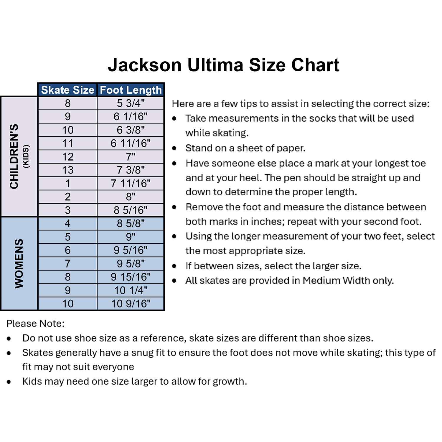 Jackson Classic 200/500 Womens/Girls Figure Ice Skates, Medium Width