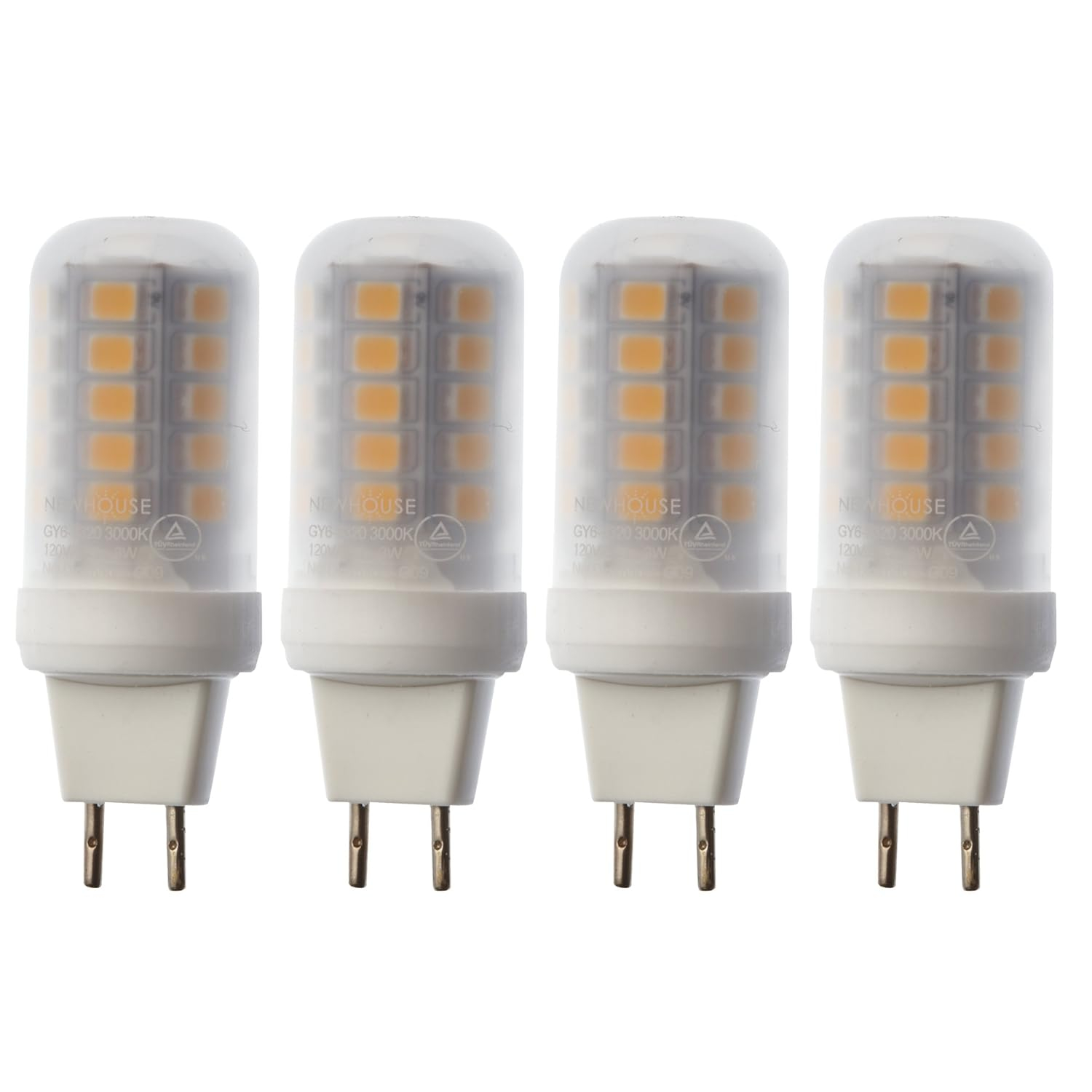 Newhouse Lighting 20 Watt Equivalent T4 GY6.35/Bi-pin 3000K LED Bulb (Set of 4) GY6-2320-4