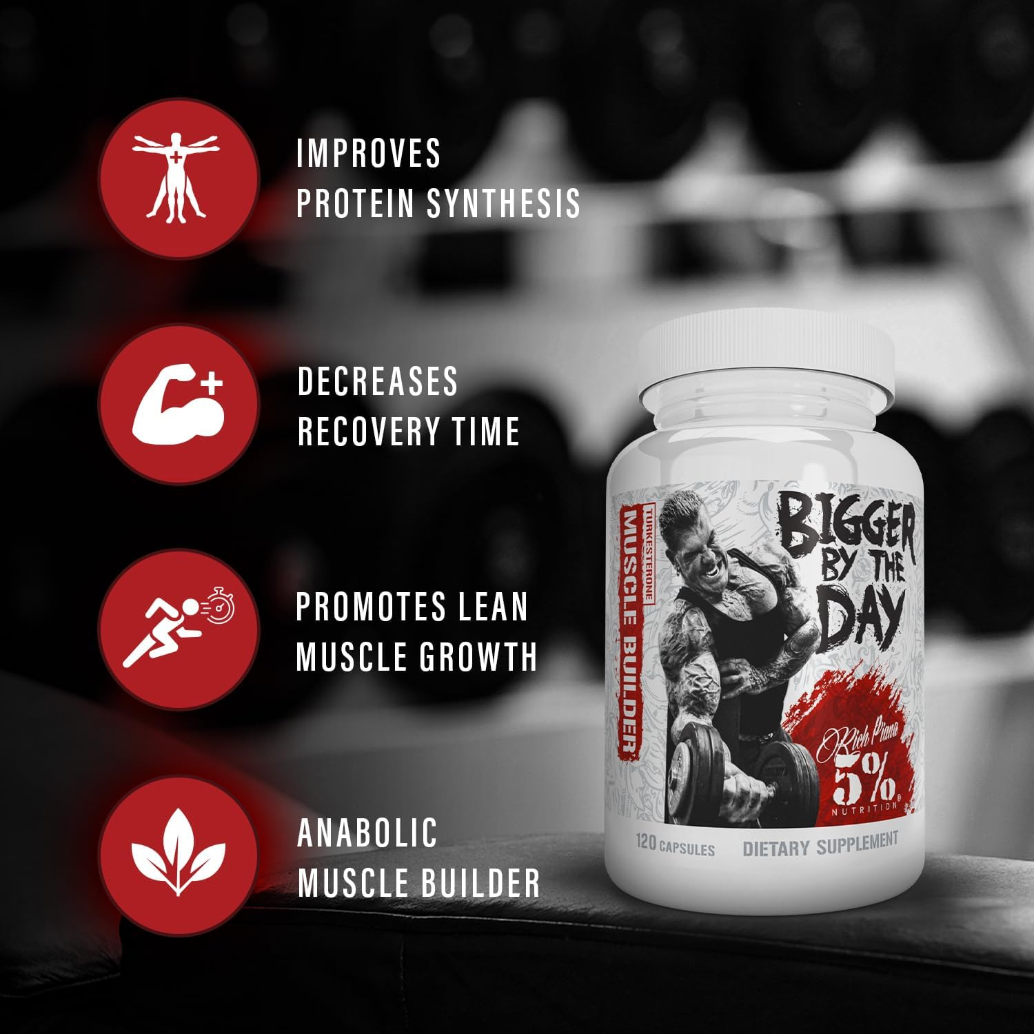 Bigger By The Day Muscle Builder Capsules with Turkesterone