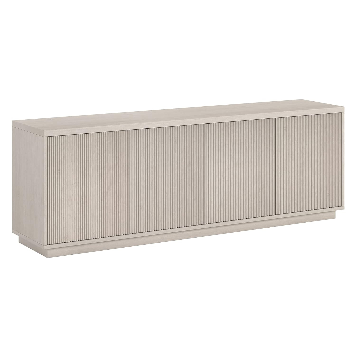 Evelyn&Zoe Hanson Rectangular TV Stand for TV's up to 75", Alder White
