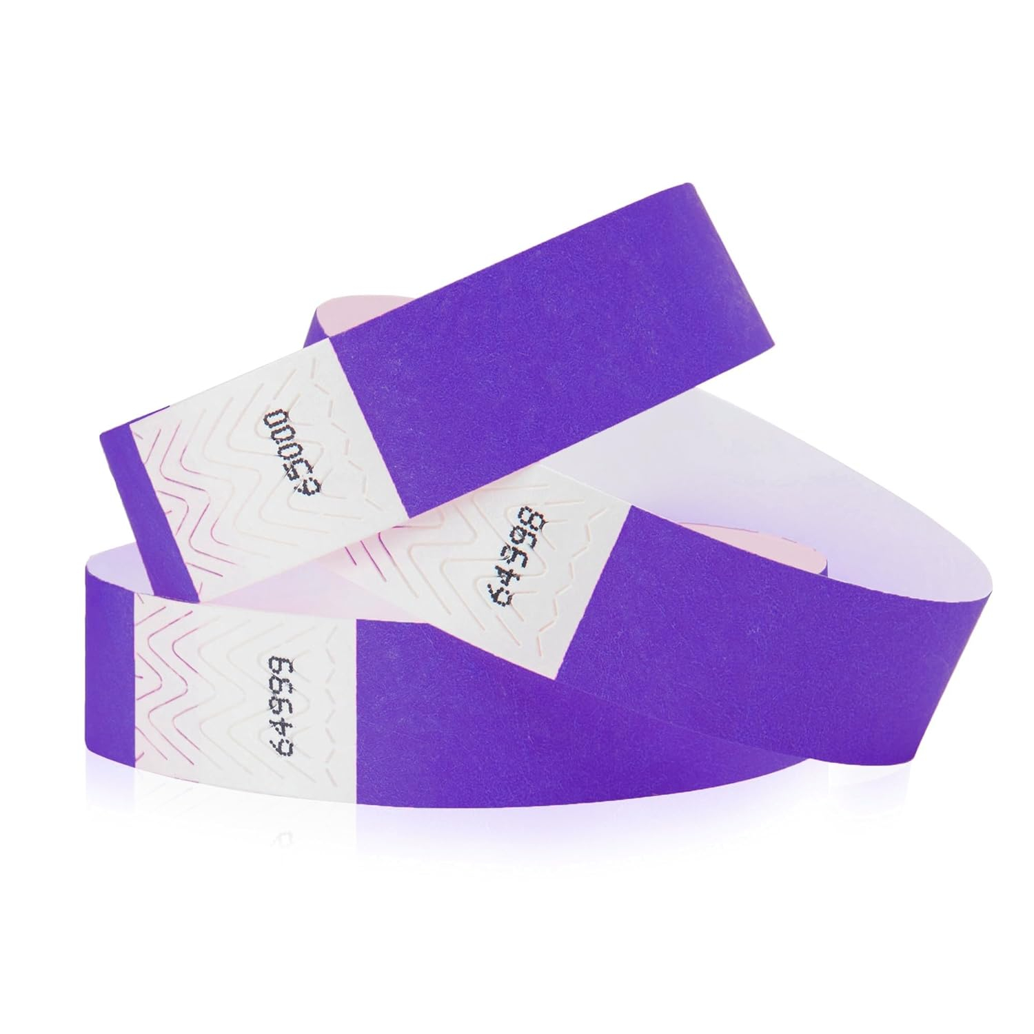 500 WristCo Pantone Purple Tyvek Wristbands for Events - Comfortable Tear Resistant Paper Bracelets ID Wrist Bands for Concerts Festivals Admission Party Identification