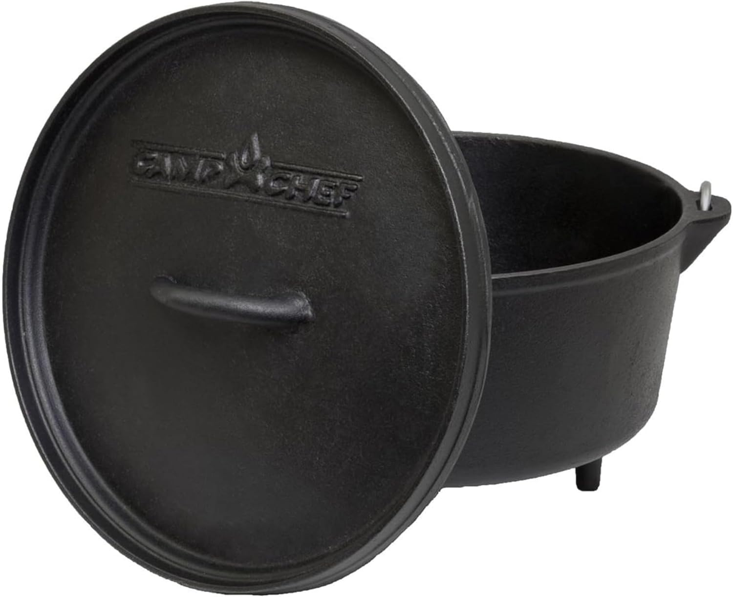 Camp Chef 5 Quart 10" Classic Deep Dutch Oven, Pre Seasoned Cast Iron, SDO10D