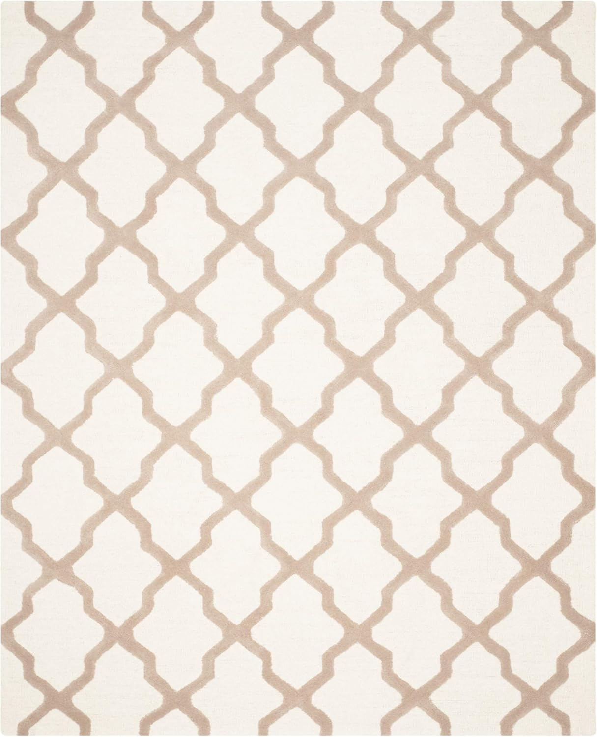 SAFAVIEH Cambridge Liam Geometric Wool Area Rug, Ivory/Beige, 8' x 10'