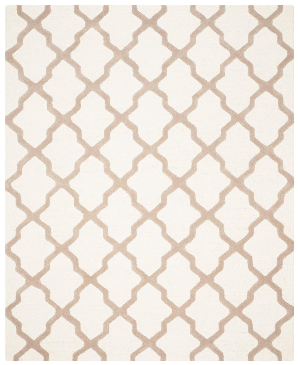 SAFAVIEH Cambridge Liam Geometric Wool Area Rug, Ivory/Beige, 8' x 10'