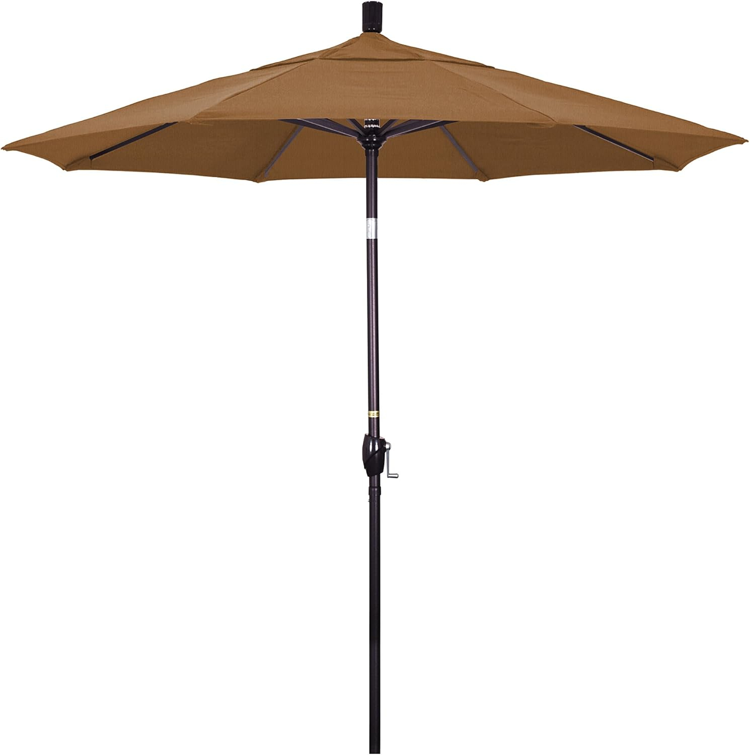 Teak Octagon Market Umbrella with Bronze Aluminum Pole