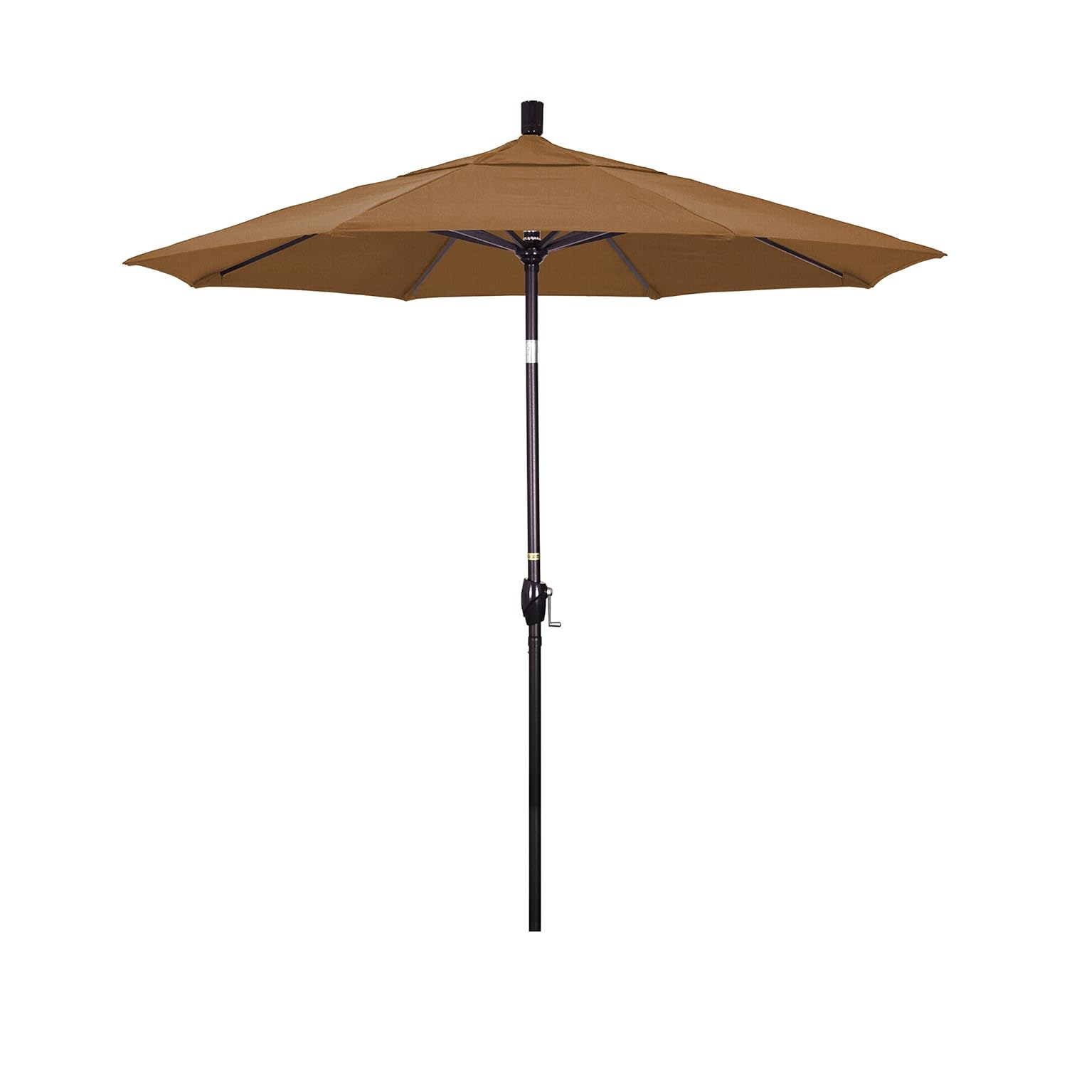 Teak Octagon Market Umbrella with Bronze Aluminum Pole