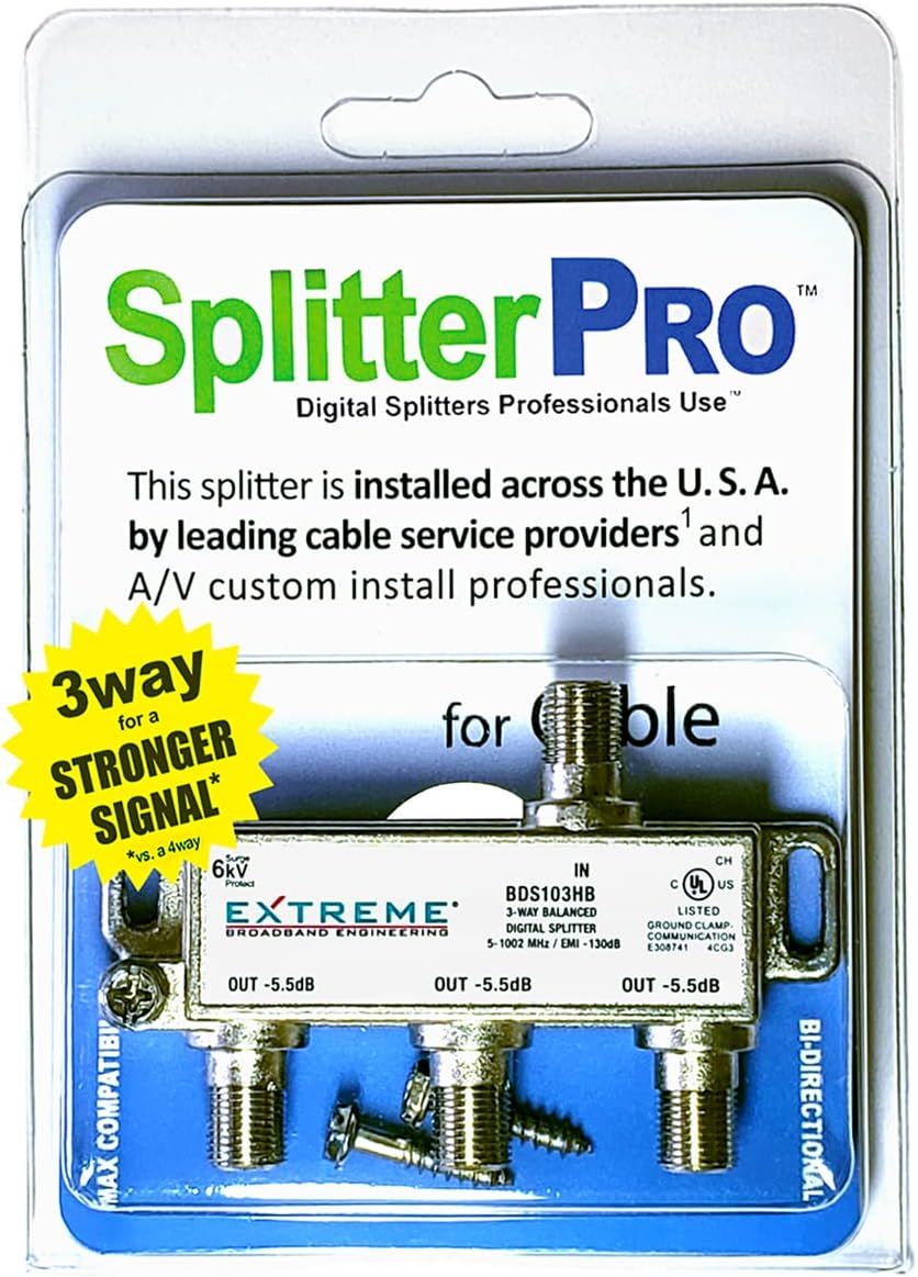 - Digital Splitters Professionals Install Every Day Across The U. S. A. 2-Way Coaxial Cable Splitter, 1 GHz