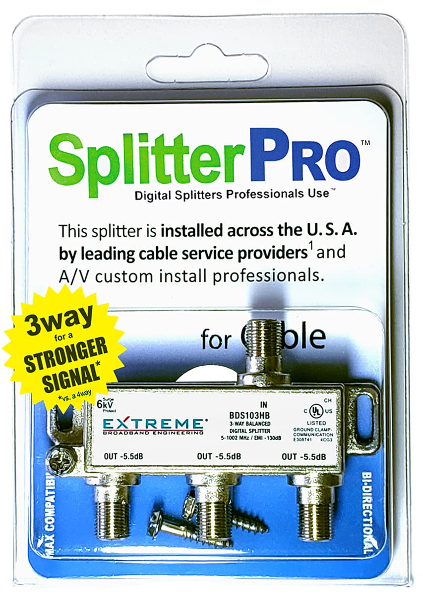 - Digital Splitters Professionals Install Every Day Across The U. S. A. 2-Way Coaxial Cable Splitter, 1 GHz