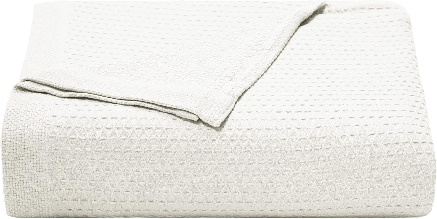 nautica  baird diamond knit cotton twill blanket