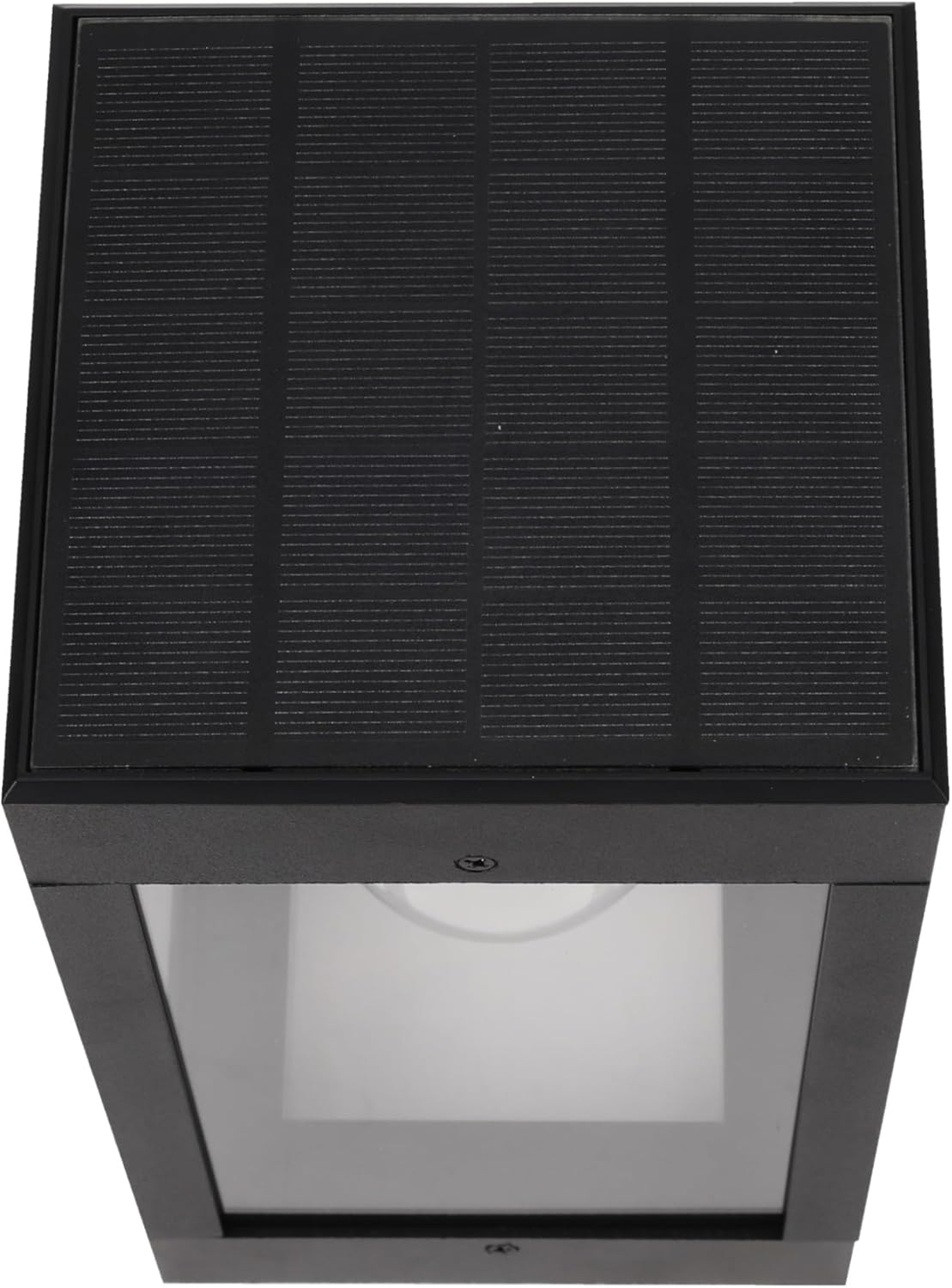 60 Lumens Solar Outdoor Black Aluminum Wall Light Integrated LED Edison Bulb