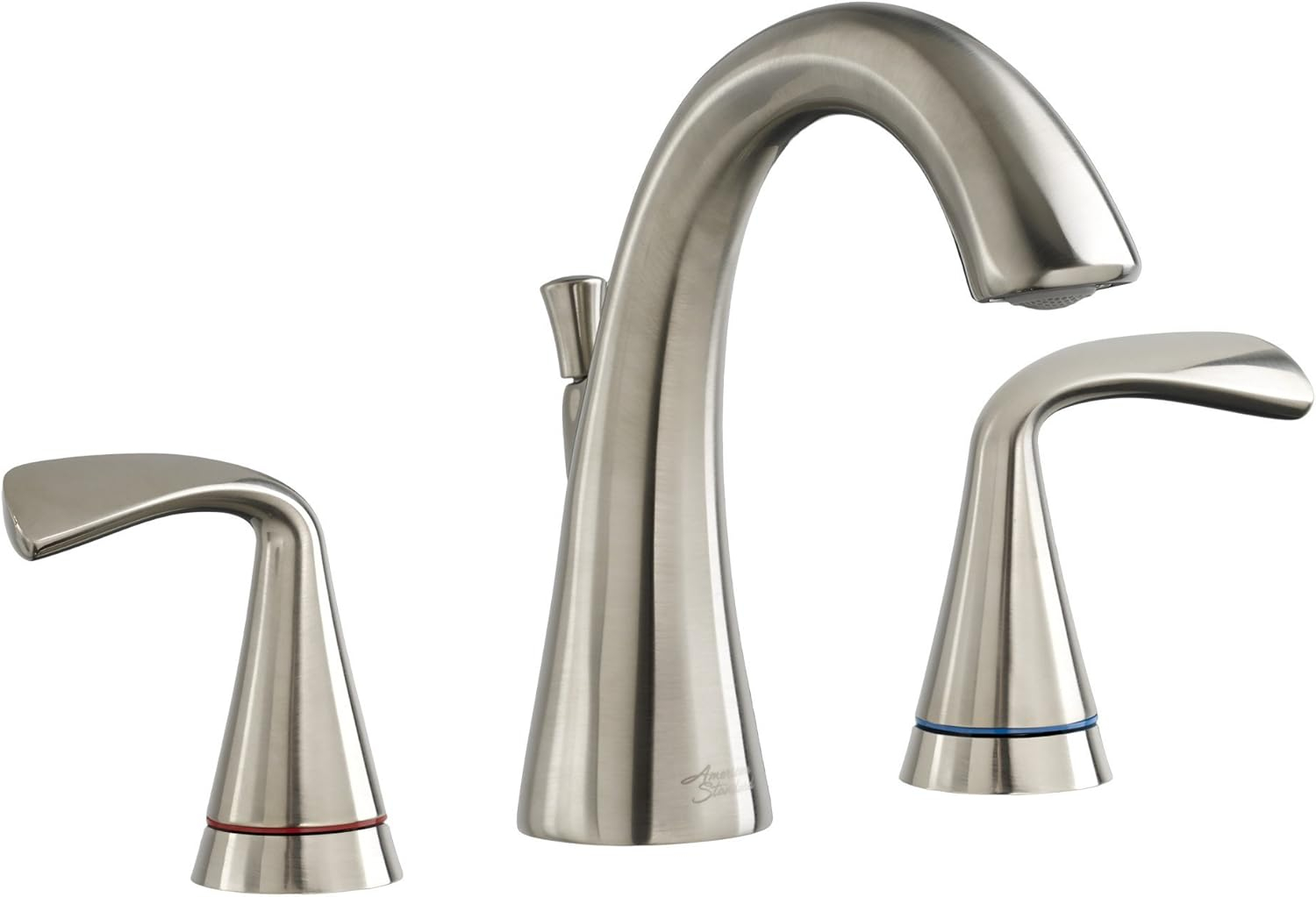Fluent Satin Nickel Double Handle Widespread Bathroom Faucet