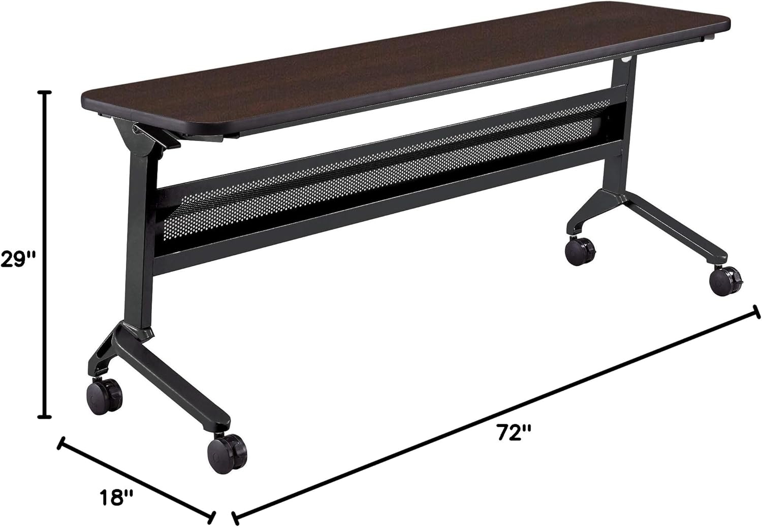Flip-N-Go 72" Black and Silver Steel Training Table