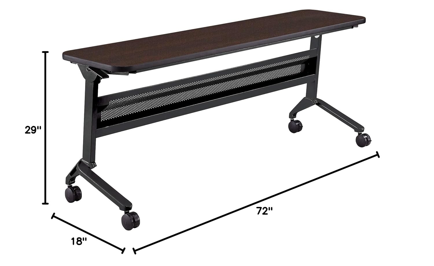 Flip-N-Go 72" Black and Silver Steel Training Table