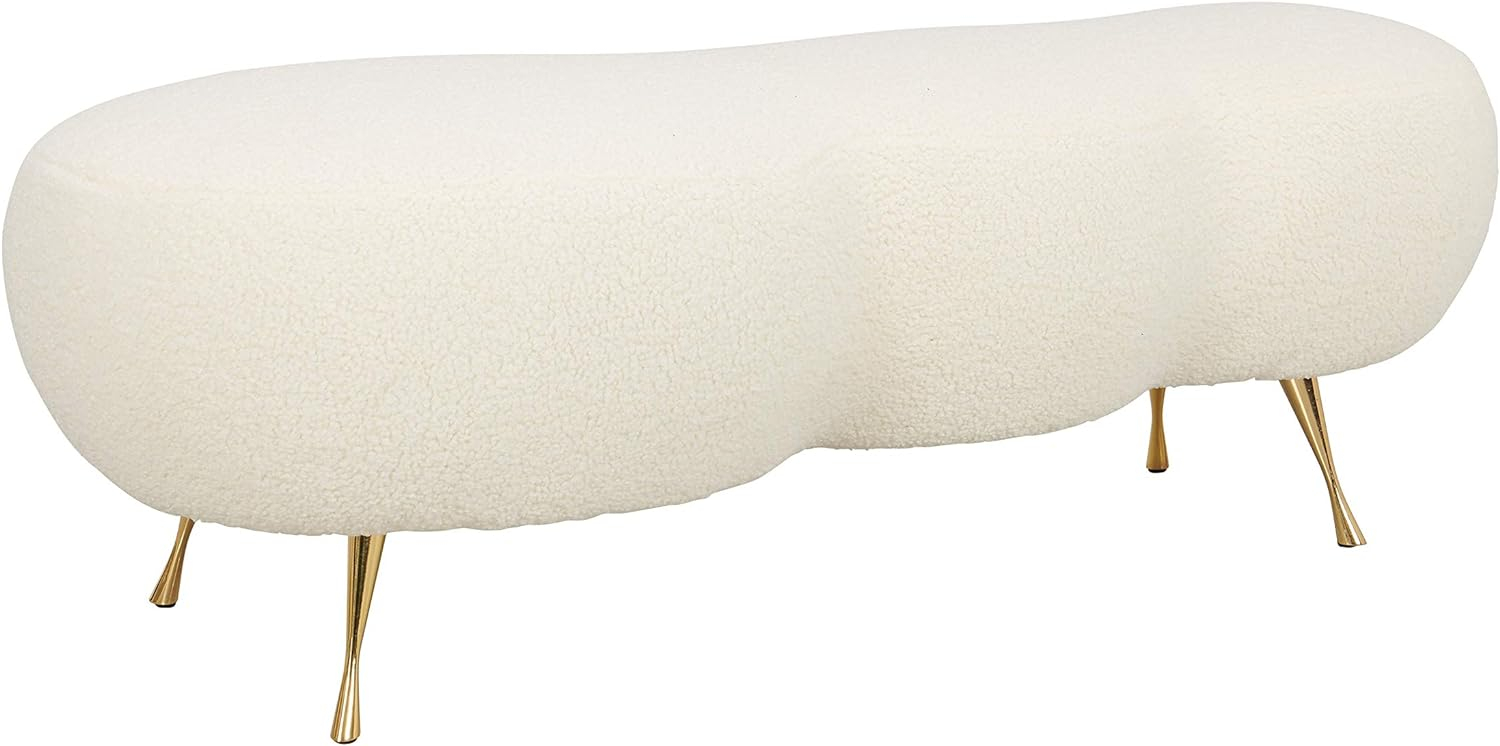 TOV Furniture Welsh Faux Shearling Bench