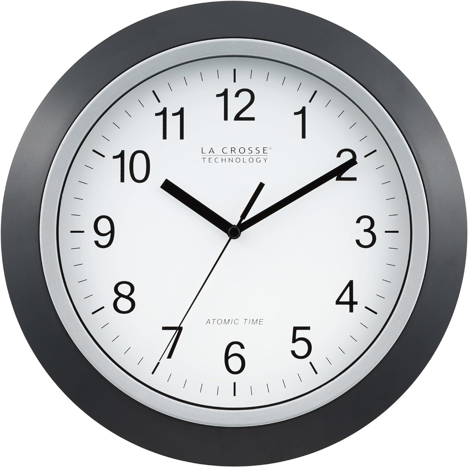 La Crosse Technology WT-3129B 12 Inch Atomic Analog Wall Clock -Black