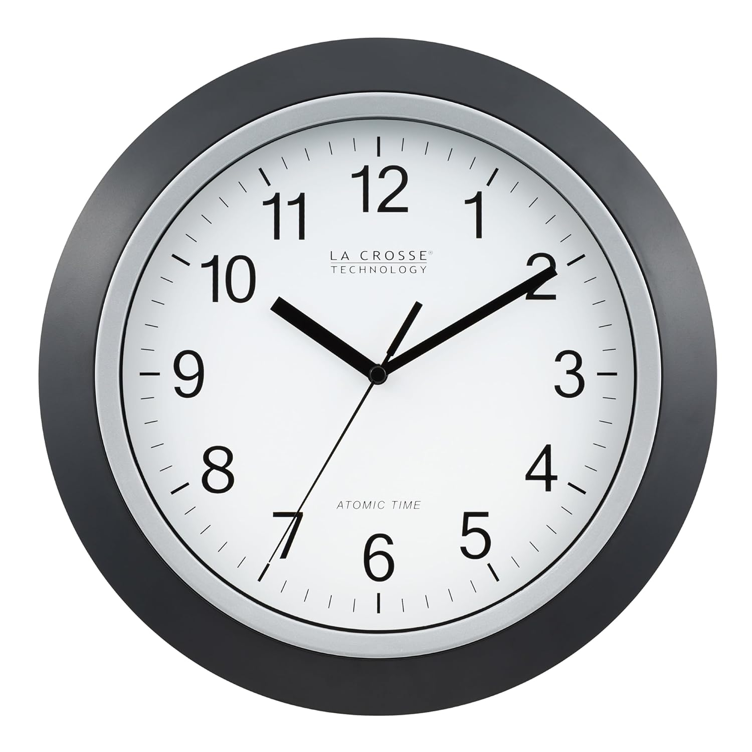 La Crosse Technology WT-3129B 12 Inch Atomic Analog Wall Clock -Black