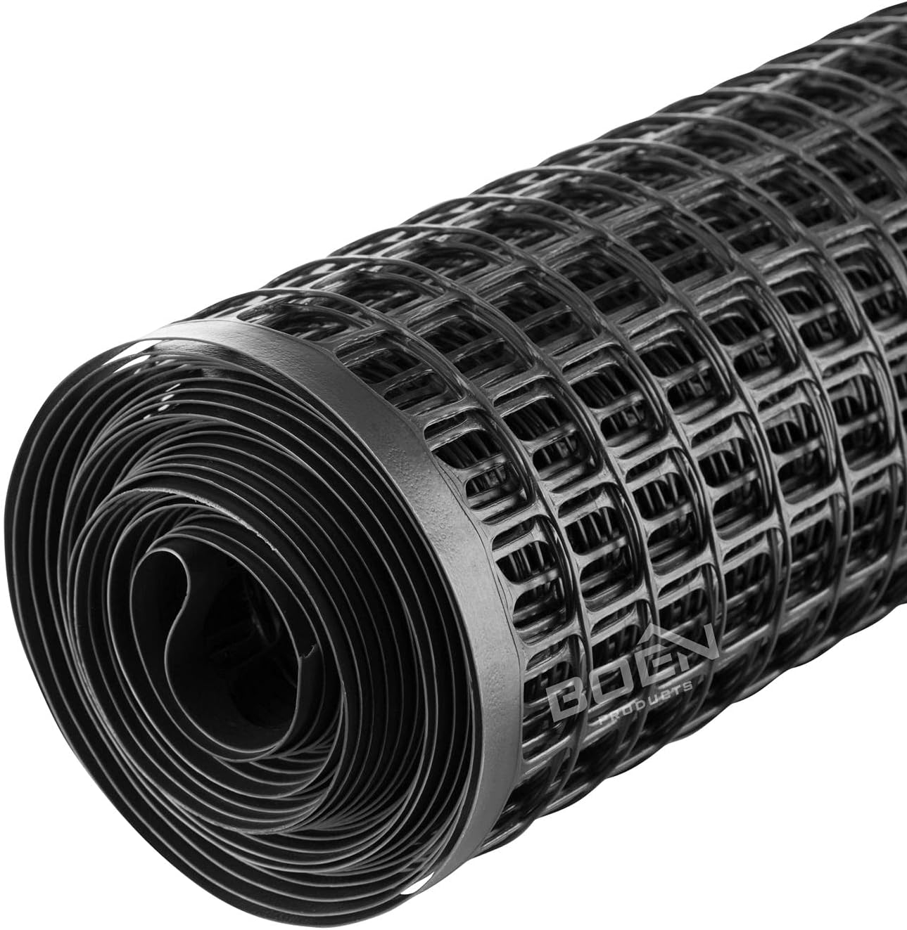 BOEN Garden Fence Temporary Barrier Outdoor Fence for Dog, Rabbit or Deer, Garden Netting Plastic Mesh Plant Protection (40" x 25', Black)