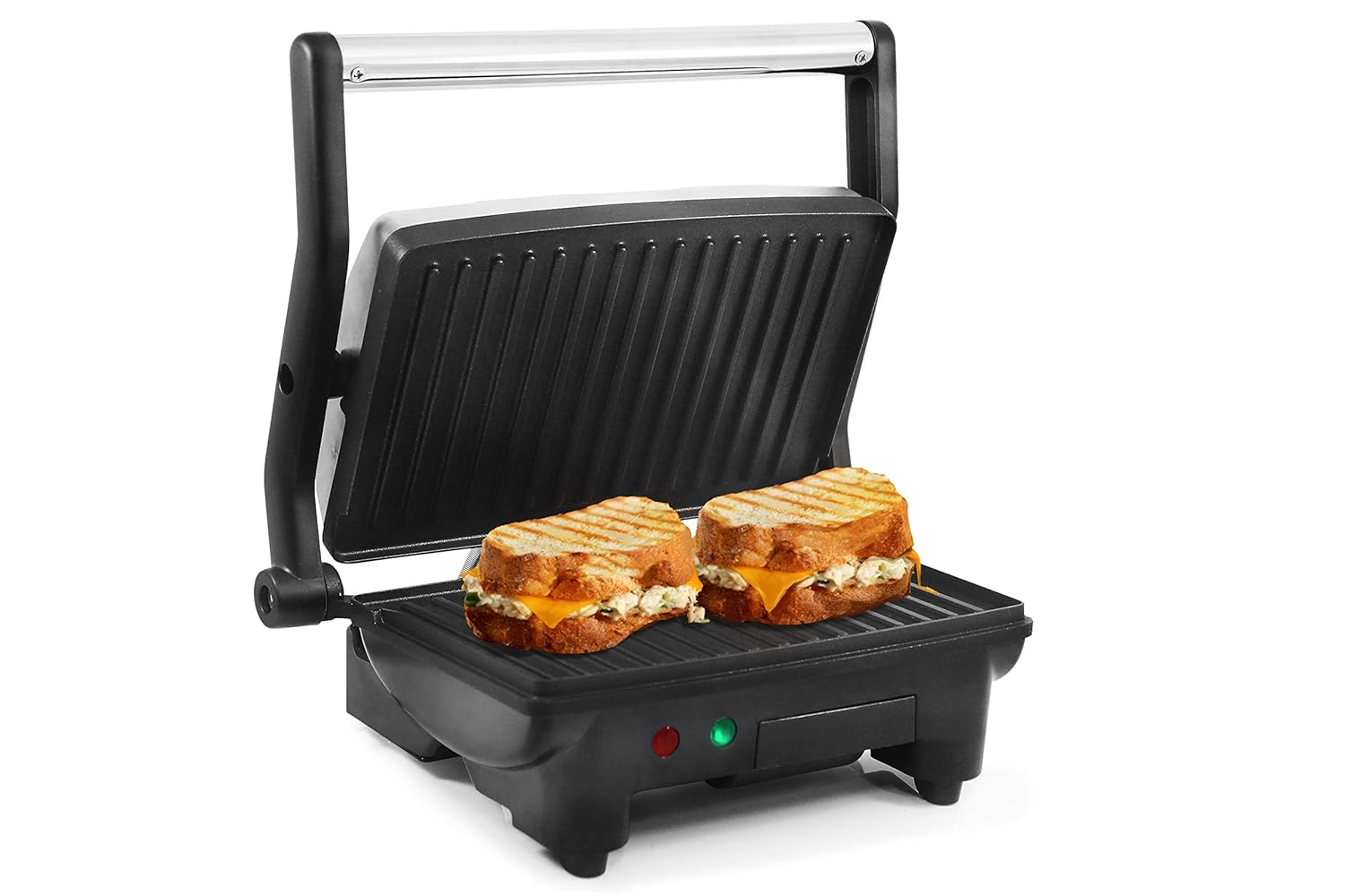 Elite Stainless Steel 3-in-1 Panini Press and Indoor Grill