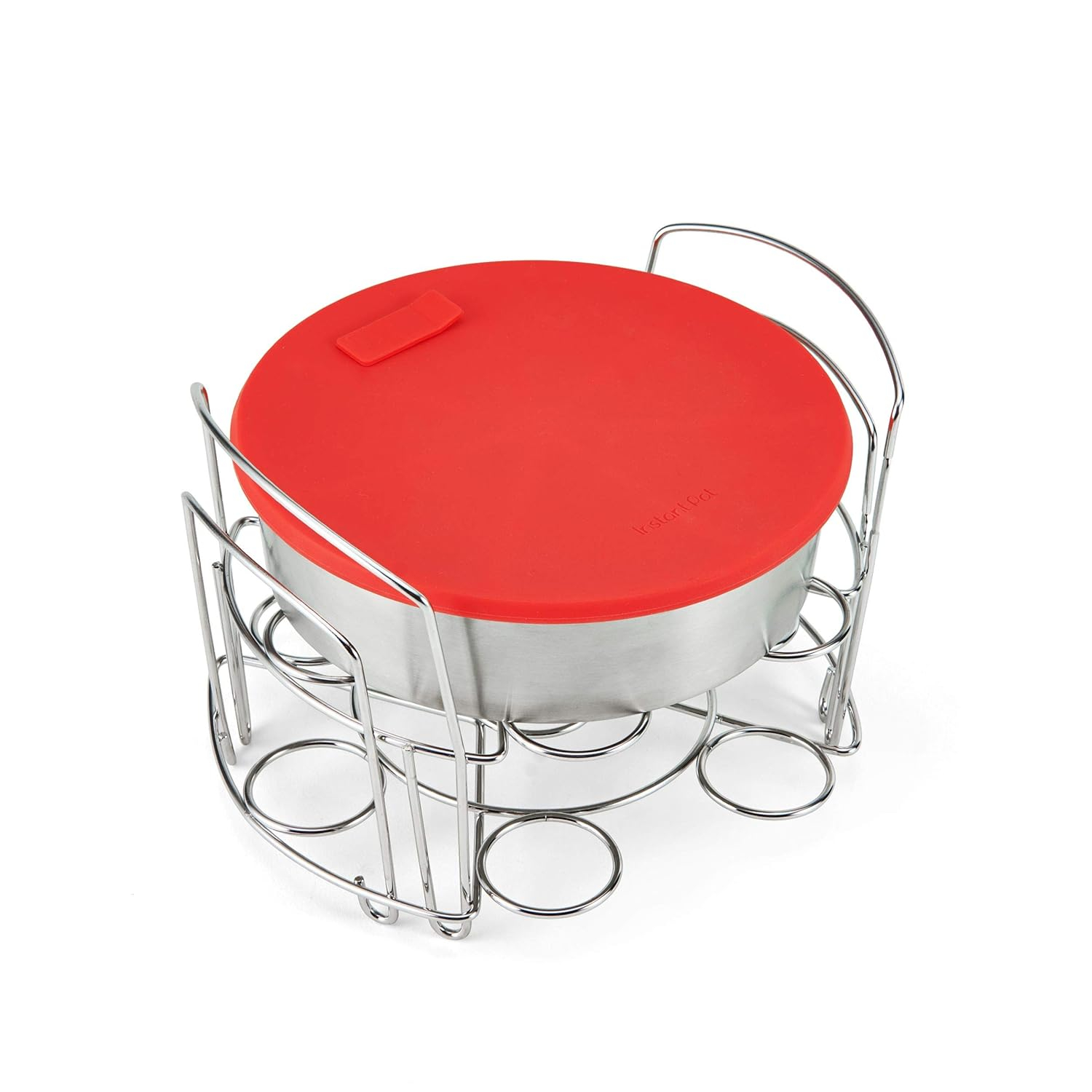 Instant Pot Cook/Bake Set of 2 - Wire Egg Racks and 1 Stainless Steel Pan with Lid