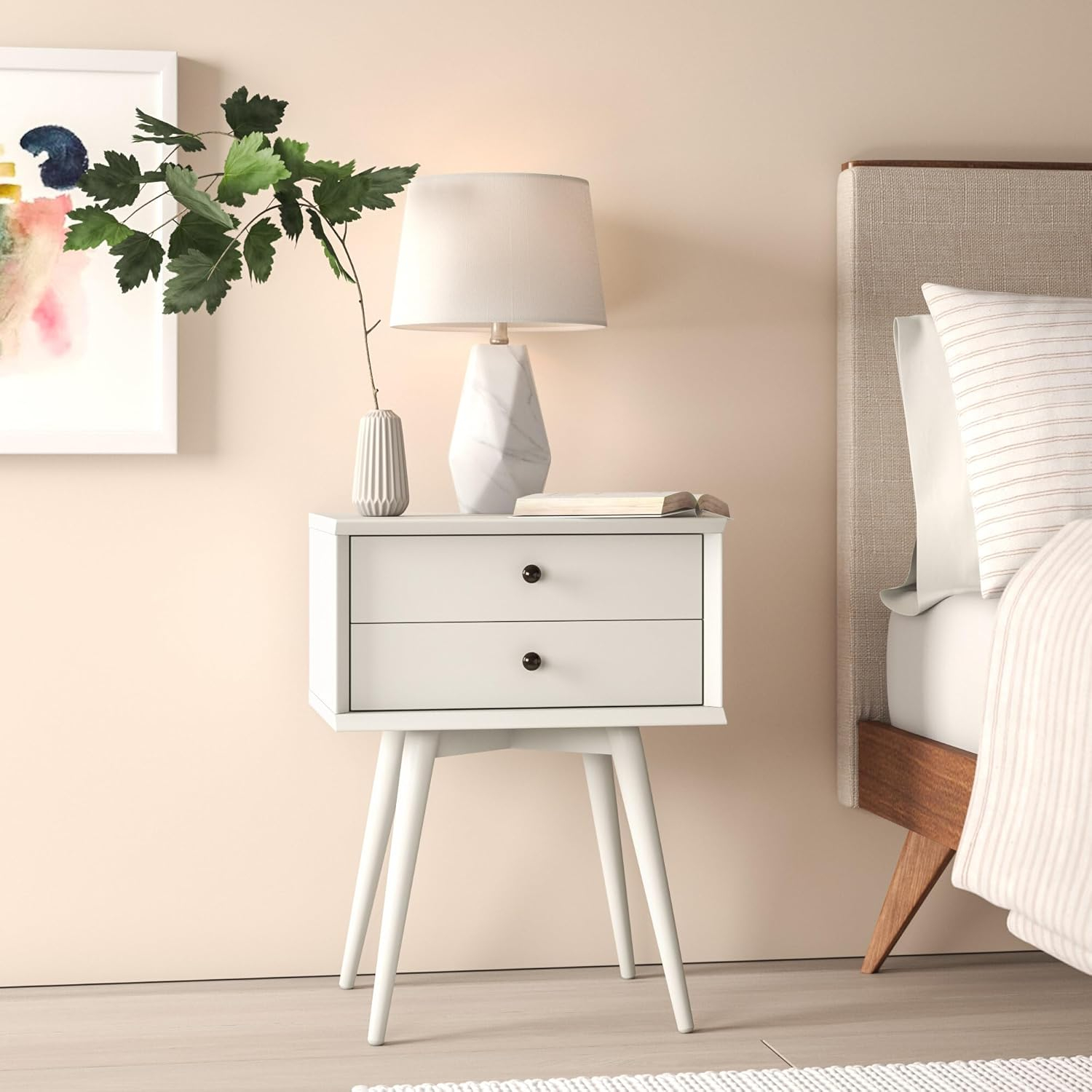 Drevy Century nightstand (White)