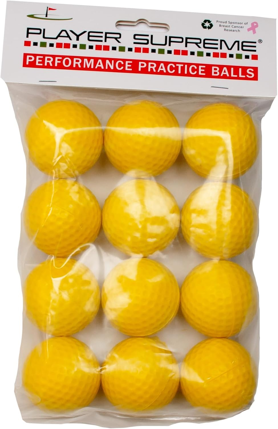 Yellow Foam Practice Golf Balls by JP Lann Available in 12 or 36 count (each sold separately)