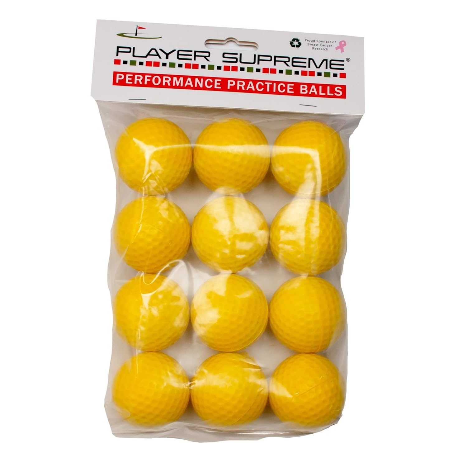 Yellow Foam Practice Golf Balls by JP Lann Available in 12 or 36 count (each sold separately)