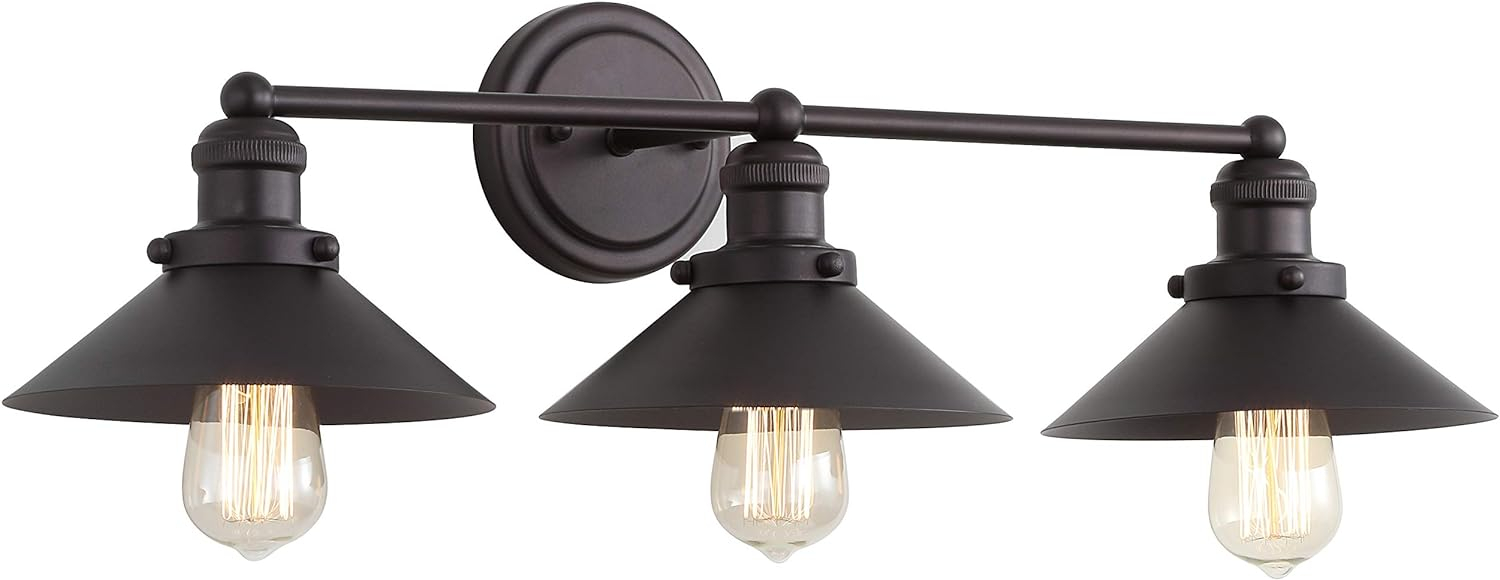 July 26.5" 3-light Metal Vanity Light, Oil Rubbed Bronze
