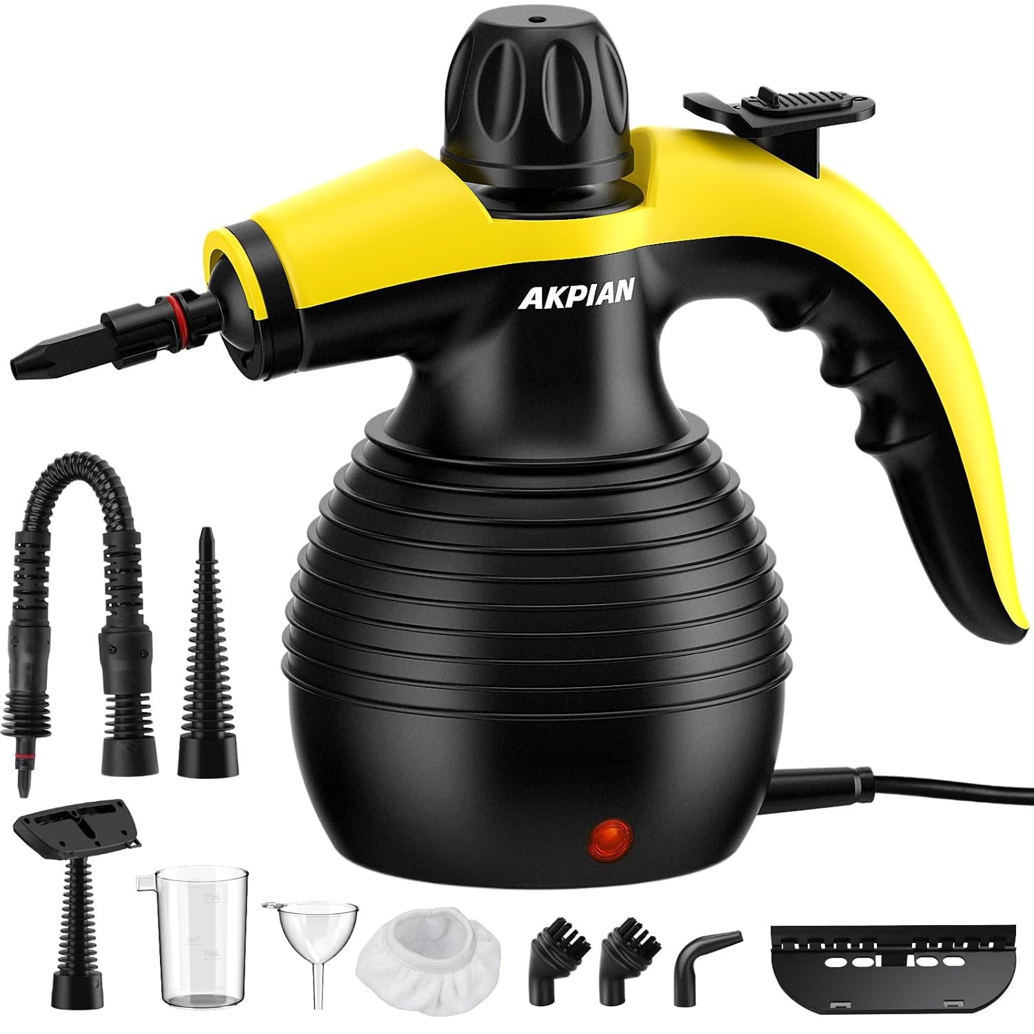 Handheld Steam Cleaner, Steamer for Cleaning, Multipurpose Portable Steam Cleaners for Home Use with Safety Lock and 10 Accessory Kit to Remove Grime, Grease, and More, Save Time and Effort