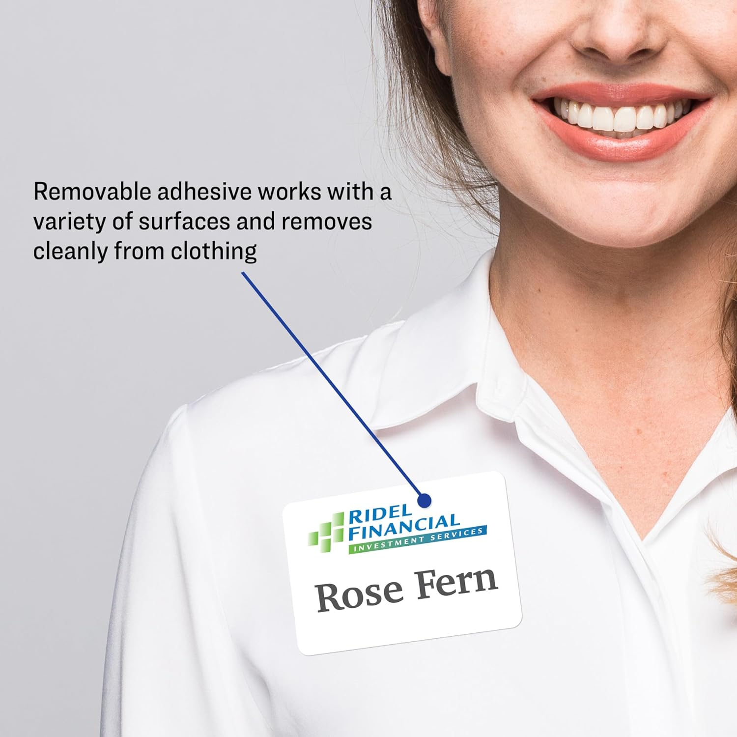 Avery Name Badge Labels, 2-1/3" x 3-3/8", Film, White, Adhesive, Laser/Inkjet, 80 Badges (25395)