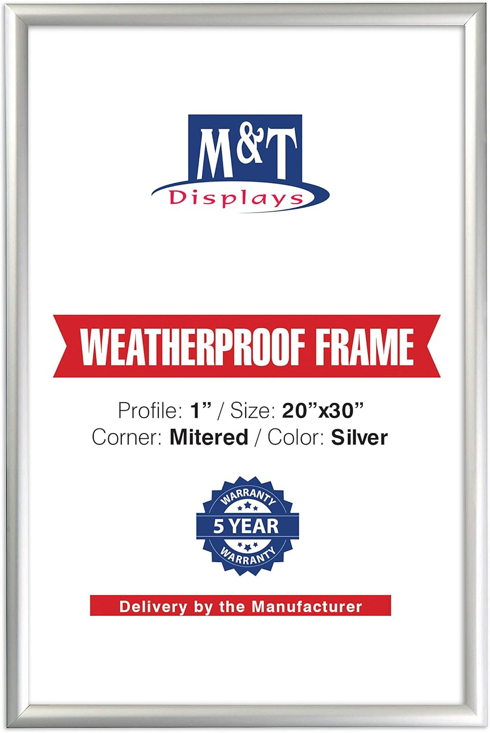 MT Displays Weatherproof Outdoor Snap Poster Frame