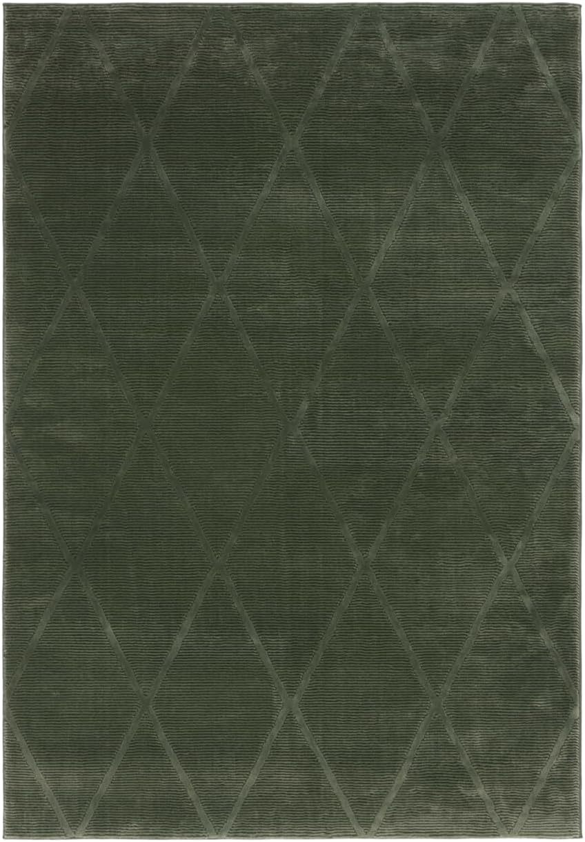 SAFAVIEH Revive Collection Area Rug - 5'3" x 7'7", Green, Trellis Design, Non-Shedding & Easy Care, Ideal for High Traffic Areas in Living Room, Bedroom (REV104Y)