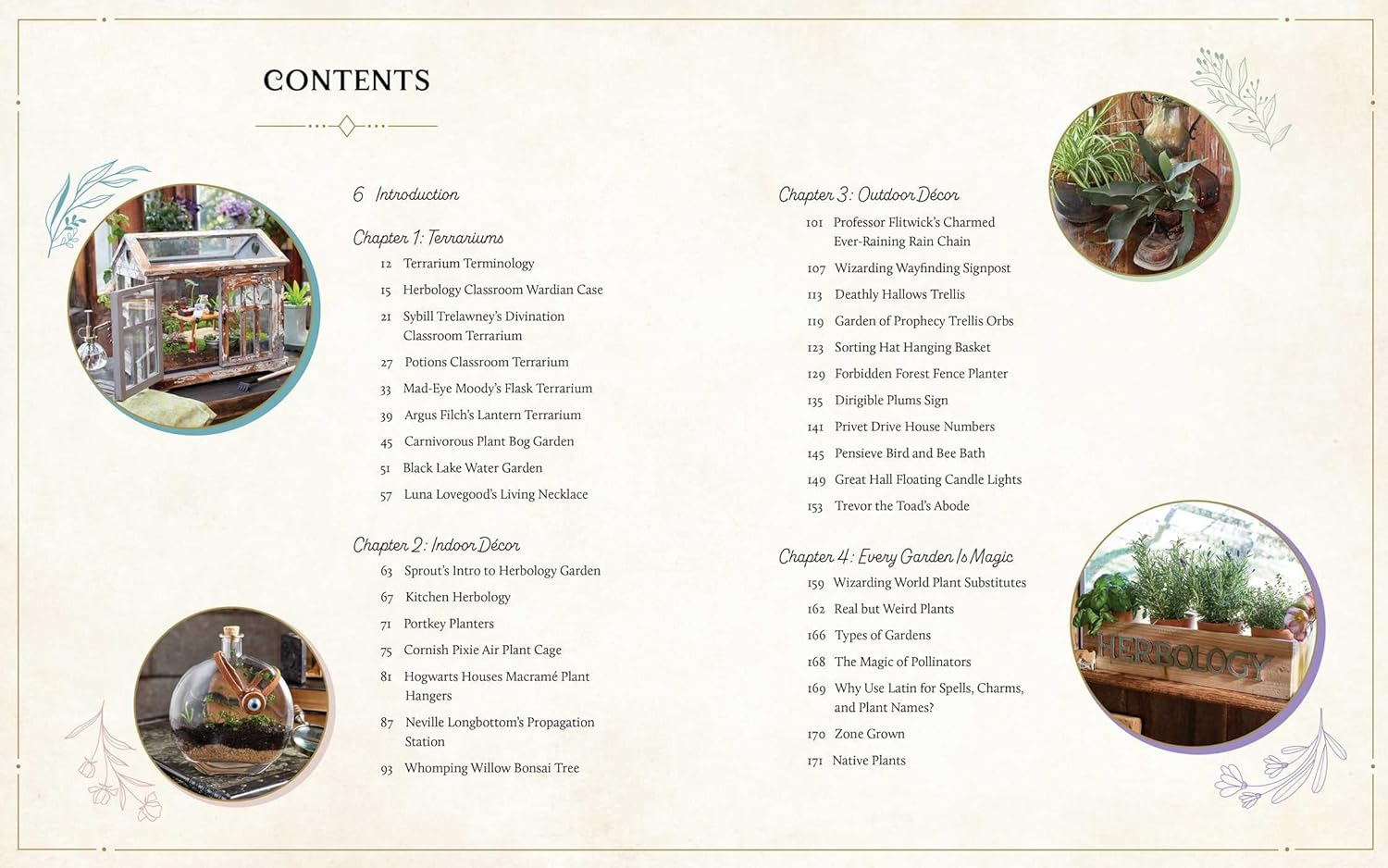 Harry Potter Inspired Hardcover Herbology Gardening Guide