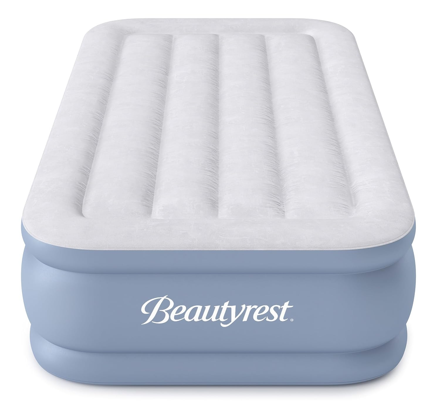 Beautyrest Hi Loft 15" Twin Size Air Mattress with External Pump - Blow up Air Bed 1-Year Warranty