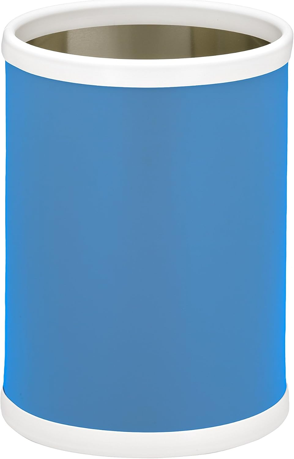 Kraftware Fun Colors Round Wastebasket, 11”, Process Blue