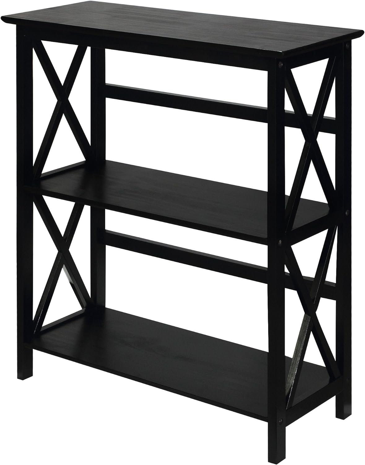 Montego 3-Shelf Bookcase-Black