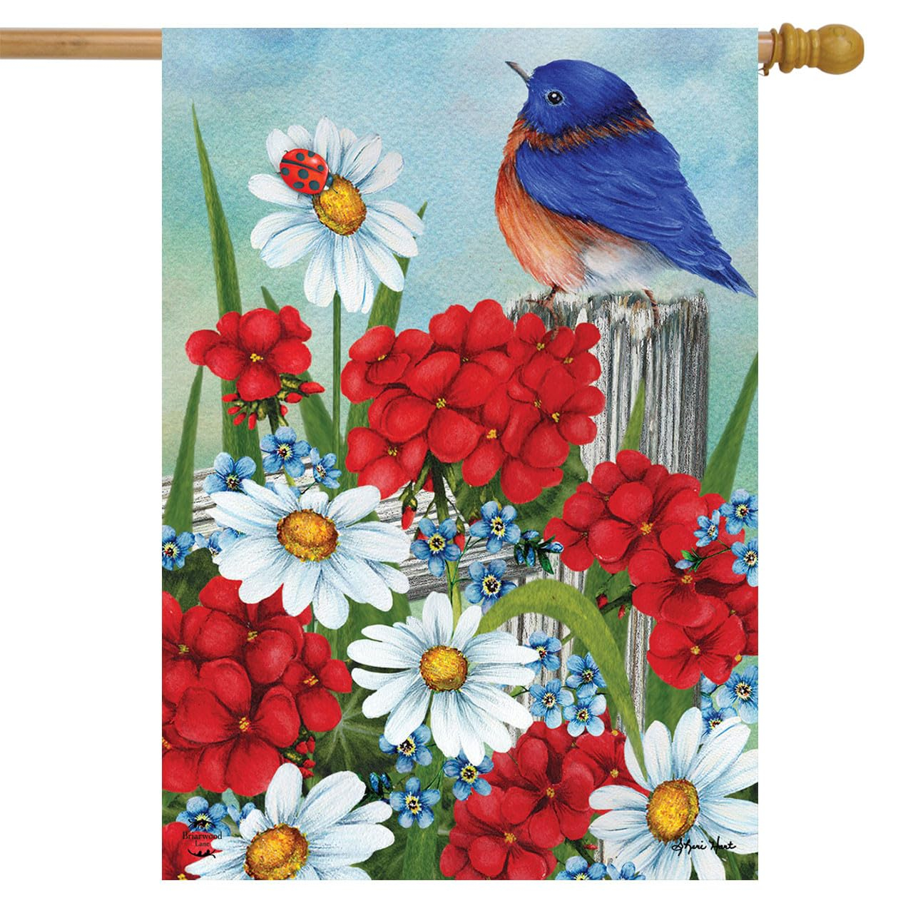 Briarwood Lane Spring Friendship House Flag