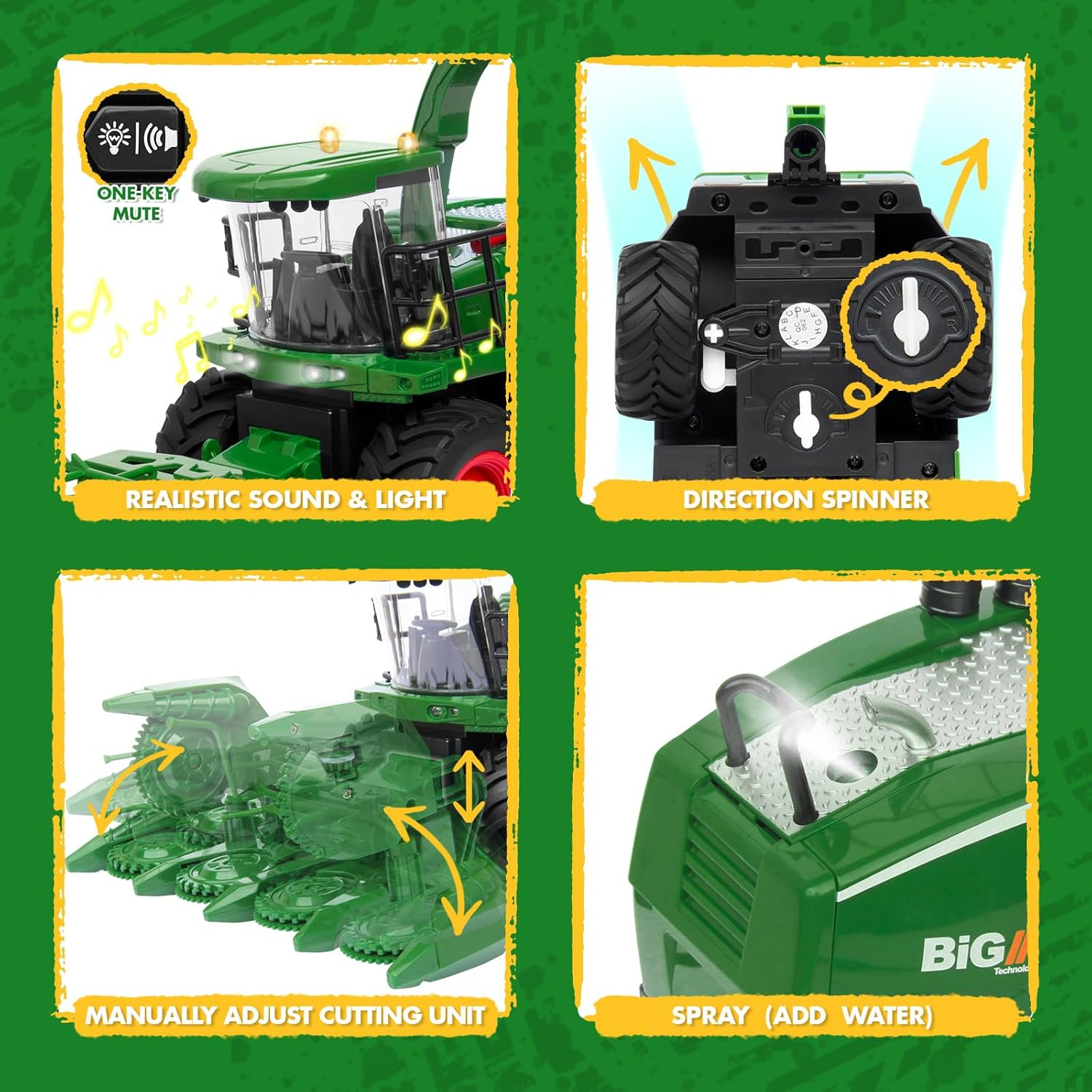 Remote Control Combine Harvester Tractor Toy