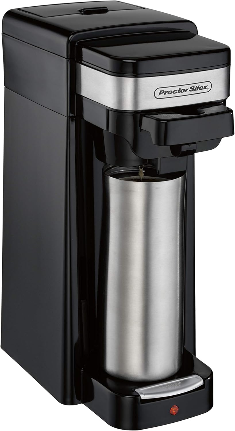 Proctor Silex Single Serve Coffee Maker Compatible w/ K-Cup Pods or Grounds  (Used)