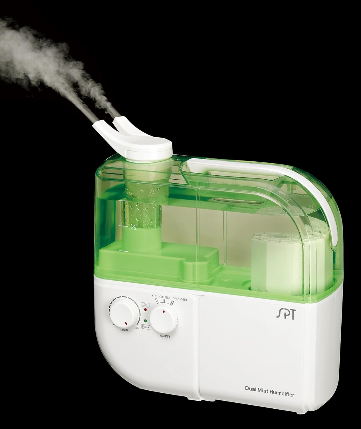 1.05 Gal. 500 sq. ft. Dual-Mist (Warm/Cool) Ultra-Sonic Humidifier with Ion Exchange Filter in Green